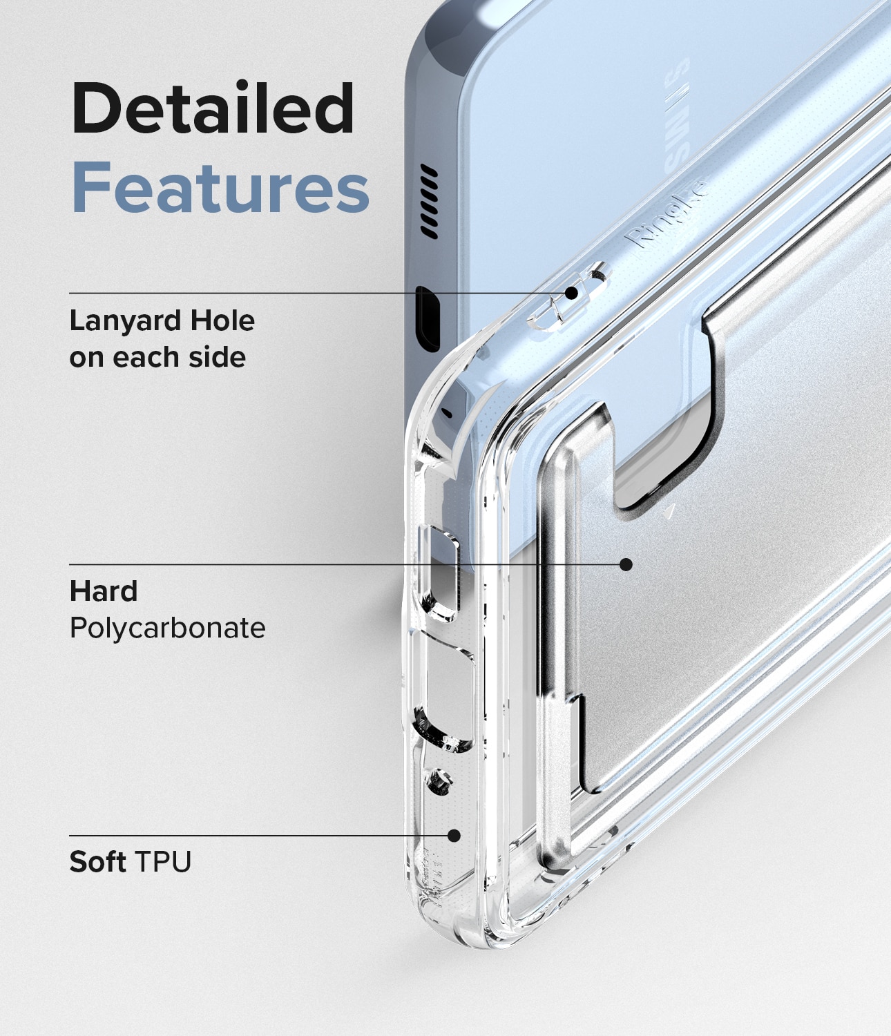 Cover Fusion Card Samsung Galaxy A53 Trasparente
