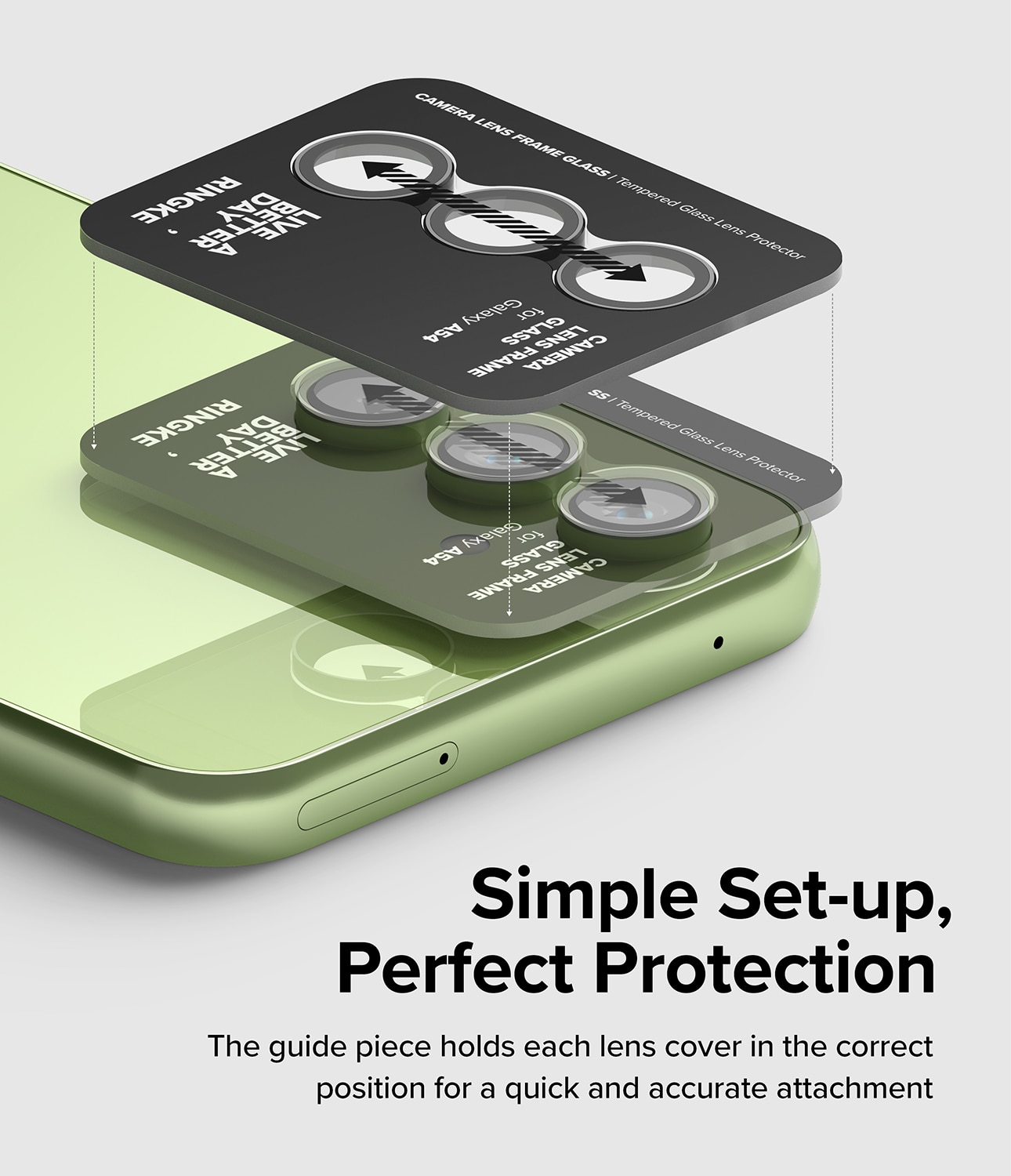Camera Lens Frame Glass Samsung Galaxy A54 Nero