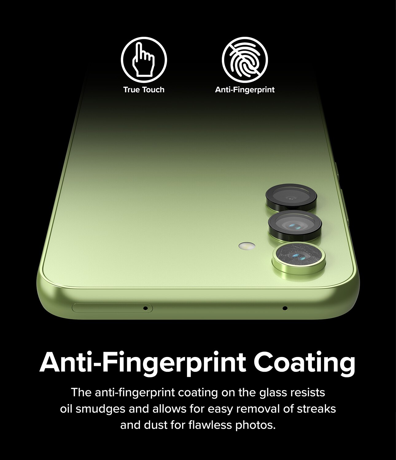 Camera Lens Frame Glass Samsung Galaxy A54 Nero