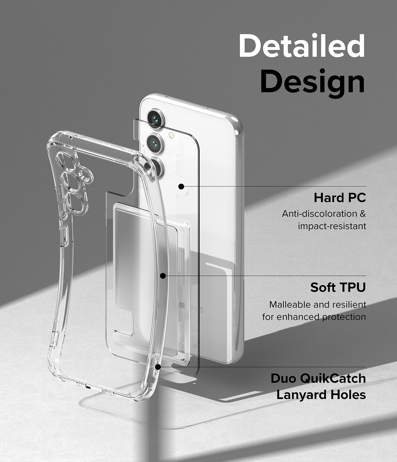 Cover Fusion Card Samsung Galaxy A54 trasparente