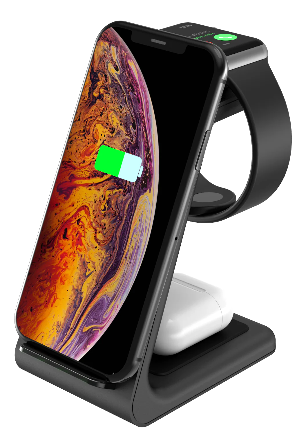 Wireless Charger 3-in-1, nero