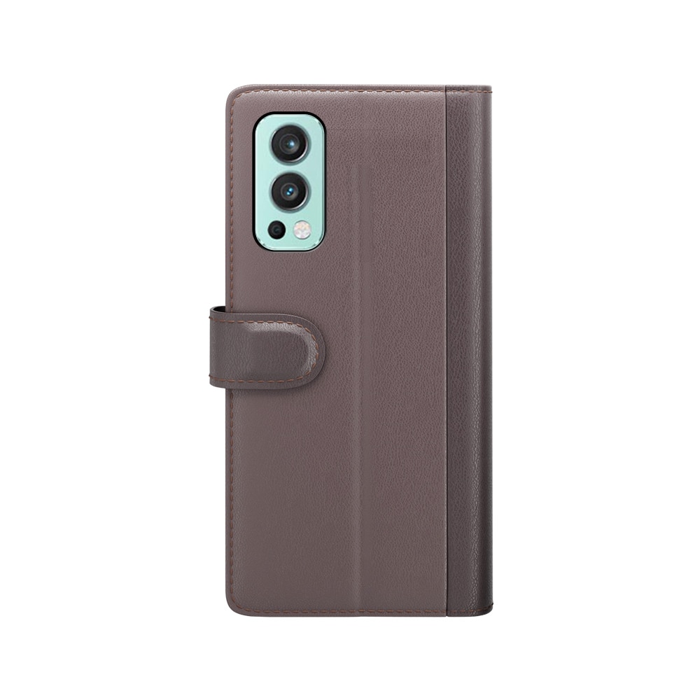 Custodia a portafoglio in vera pelle  OnePlus Nord 2 5G, Marrone