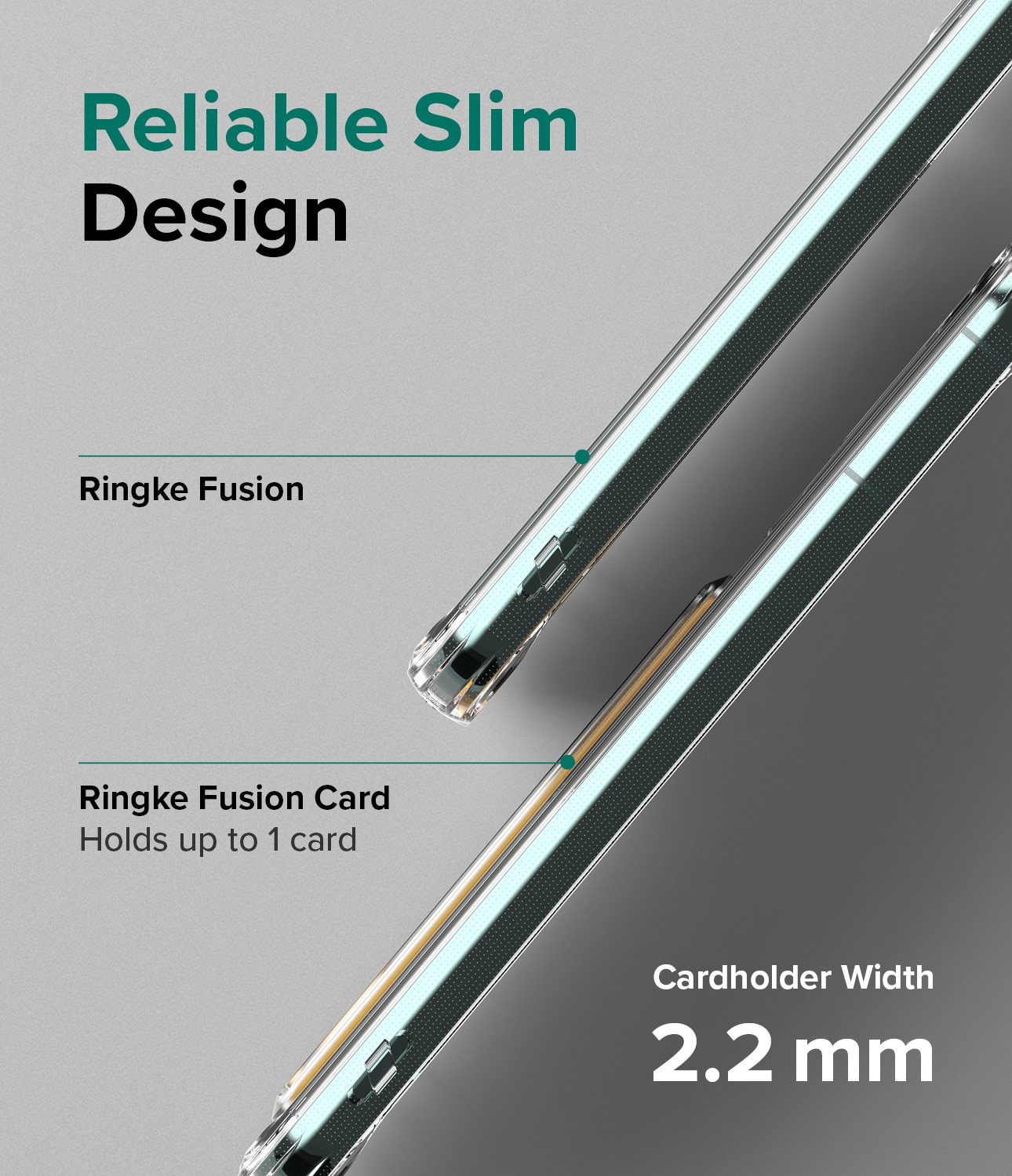 Cover Fusion Card Samsung Galaxy S22 Plus Clear