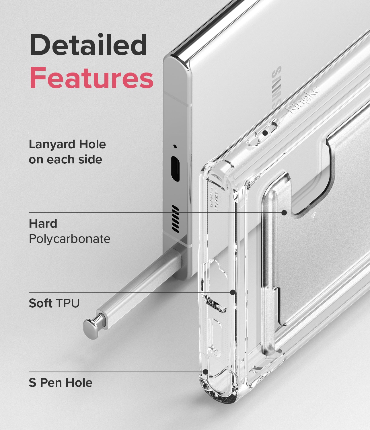 Cover Fusion Card Samsung Galaxy S22 Ultra Clear