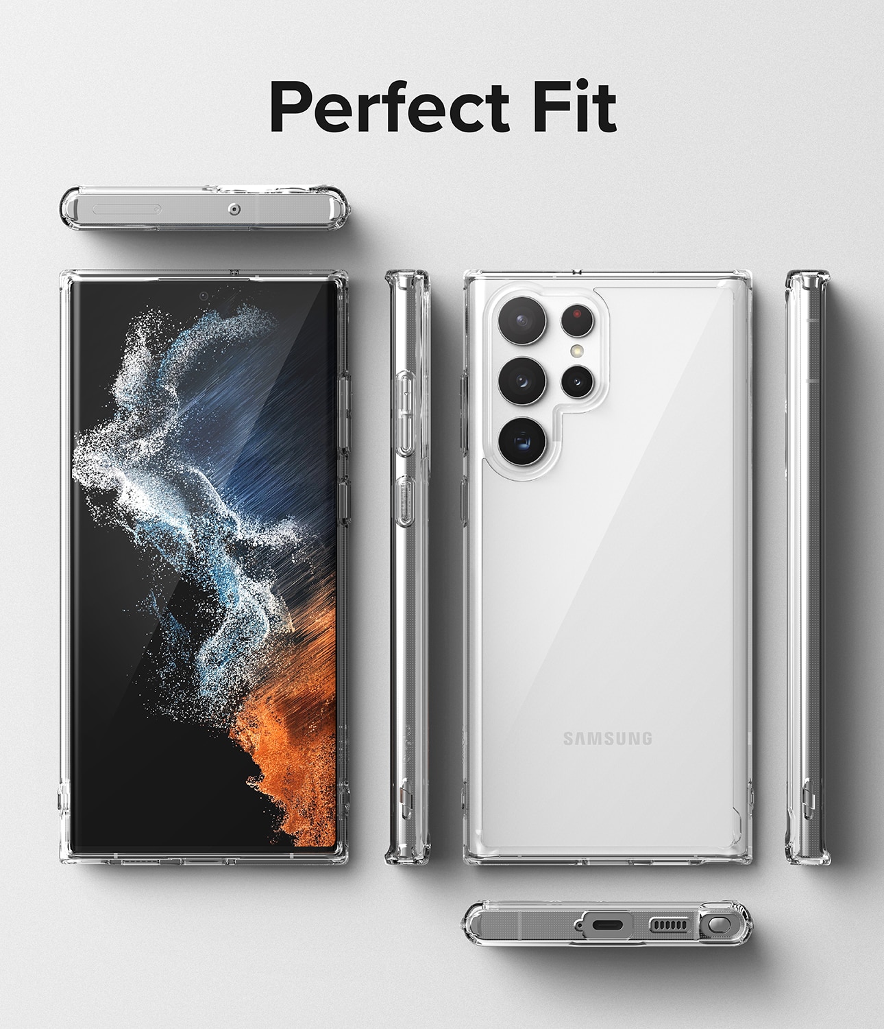 Cover Fusion Samsung Galaxy S22 Ultra Trasparente
