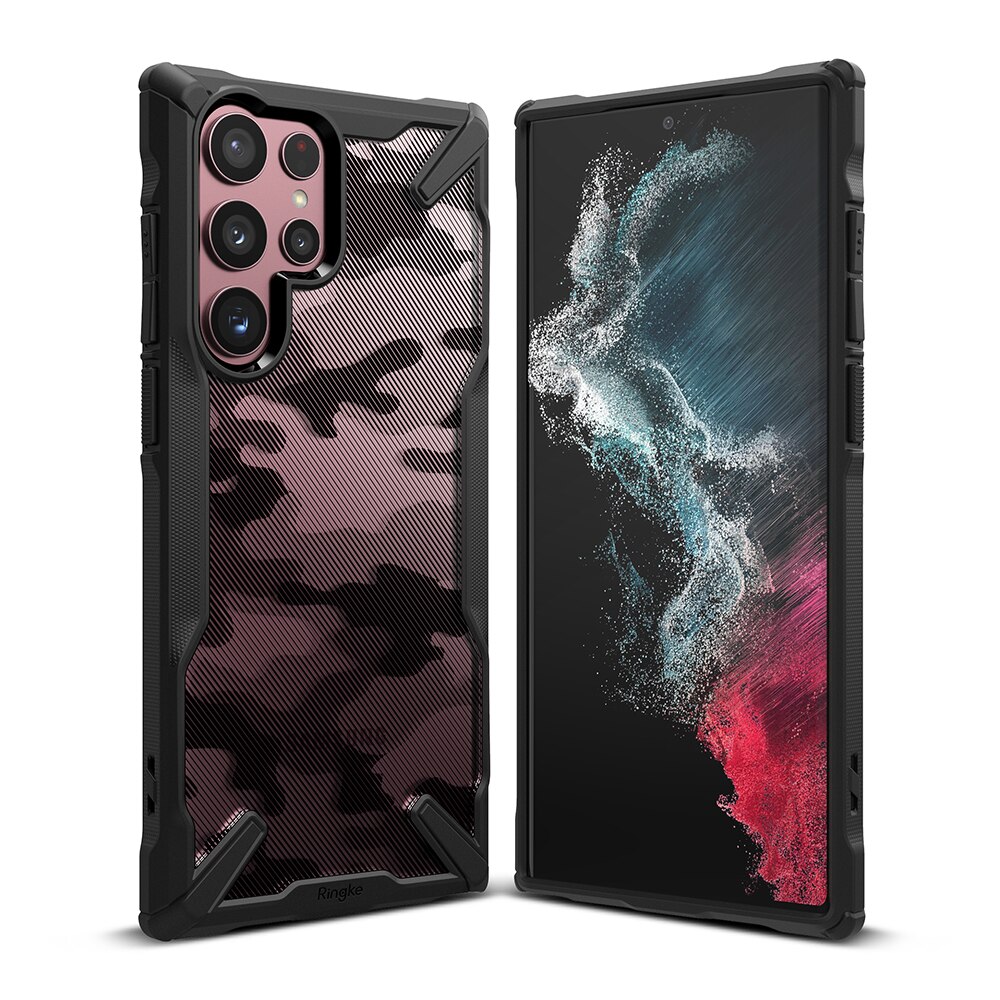 Cover Fusion X Design Samsung Galaxy S22 Ultra Camo Black