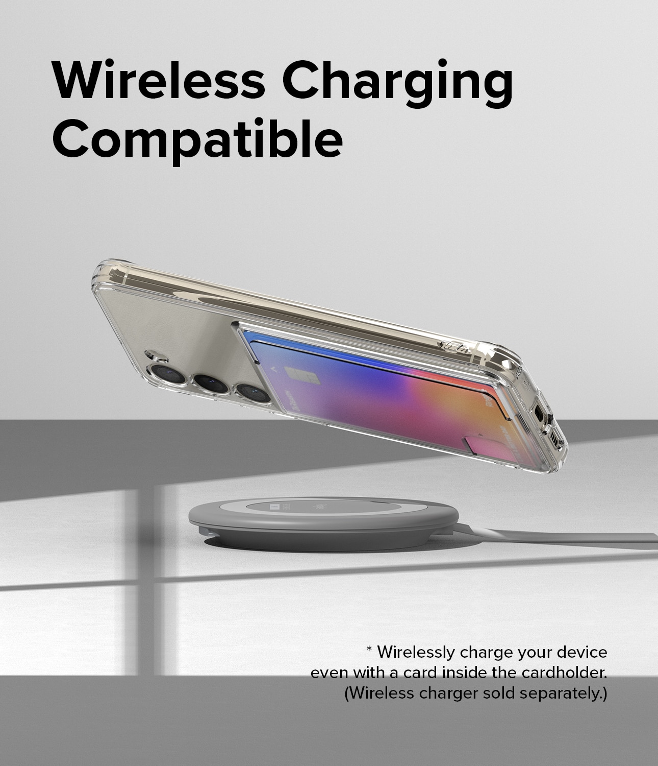 Cover Fusion Card Samsung Galaxy S23 trasparente