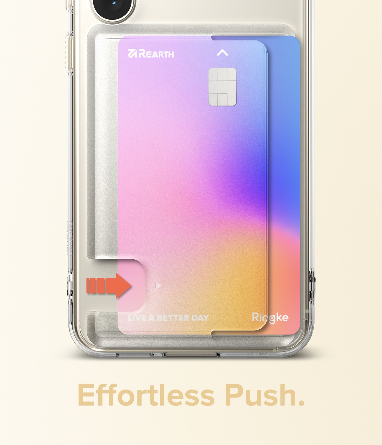 Cover Fusion Card Samsung Galaxy S23 trasparente