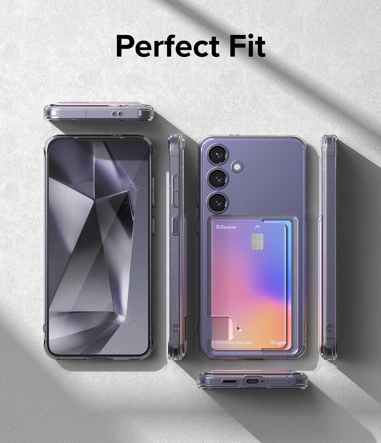 Cover Fusion Card Samsung Galaxy S24 Plus trasparente