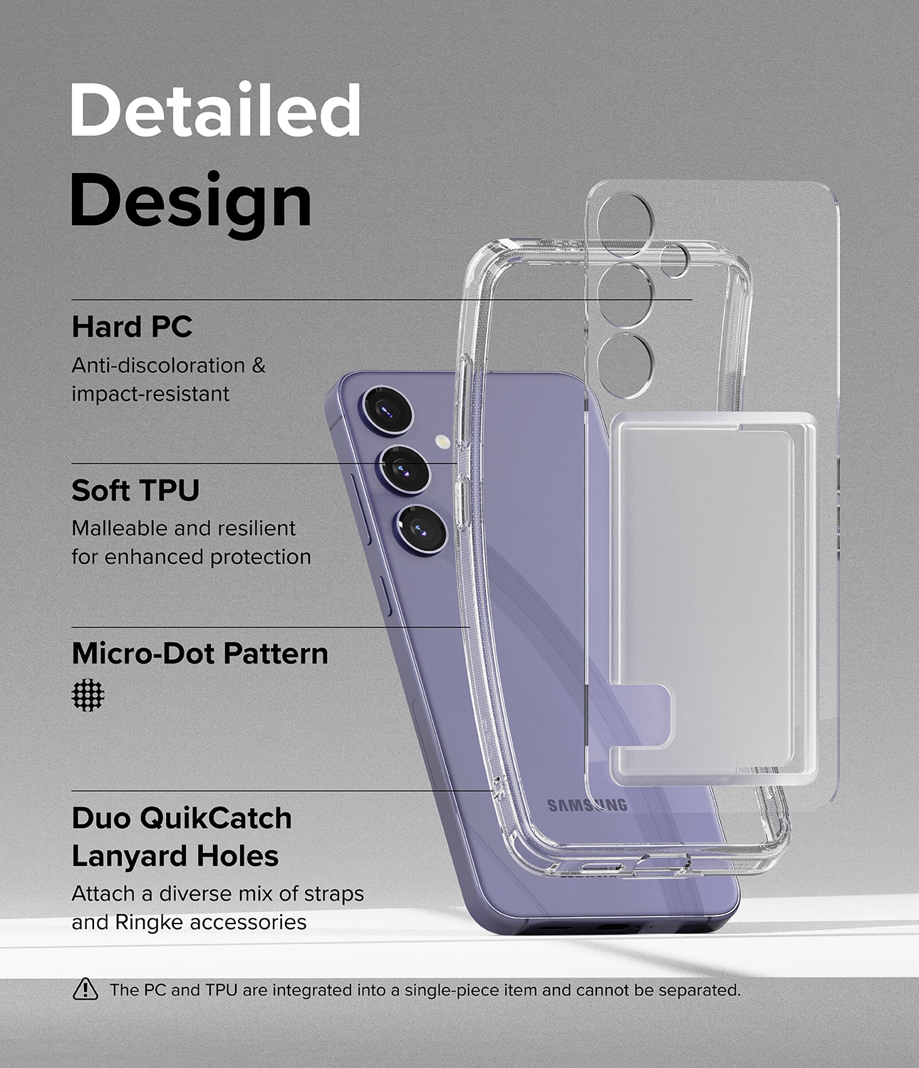 Cover Fusion Card Samsung Galaxy S24 Plus trasparente