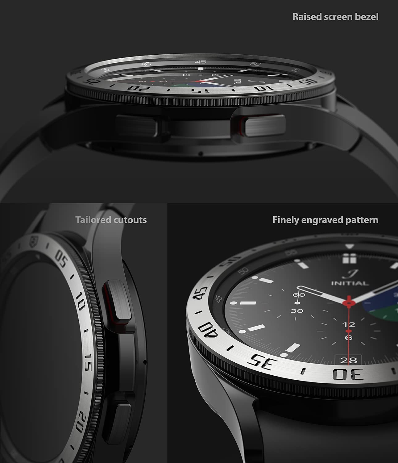 Bezel Styling Samsung Galaxy Watch 4 Classic 46mm D'argento