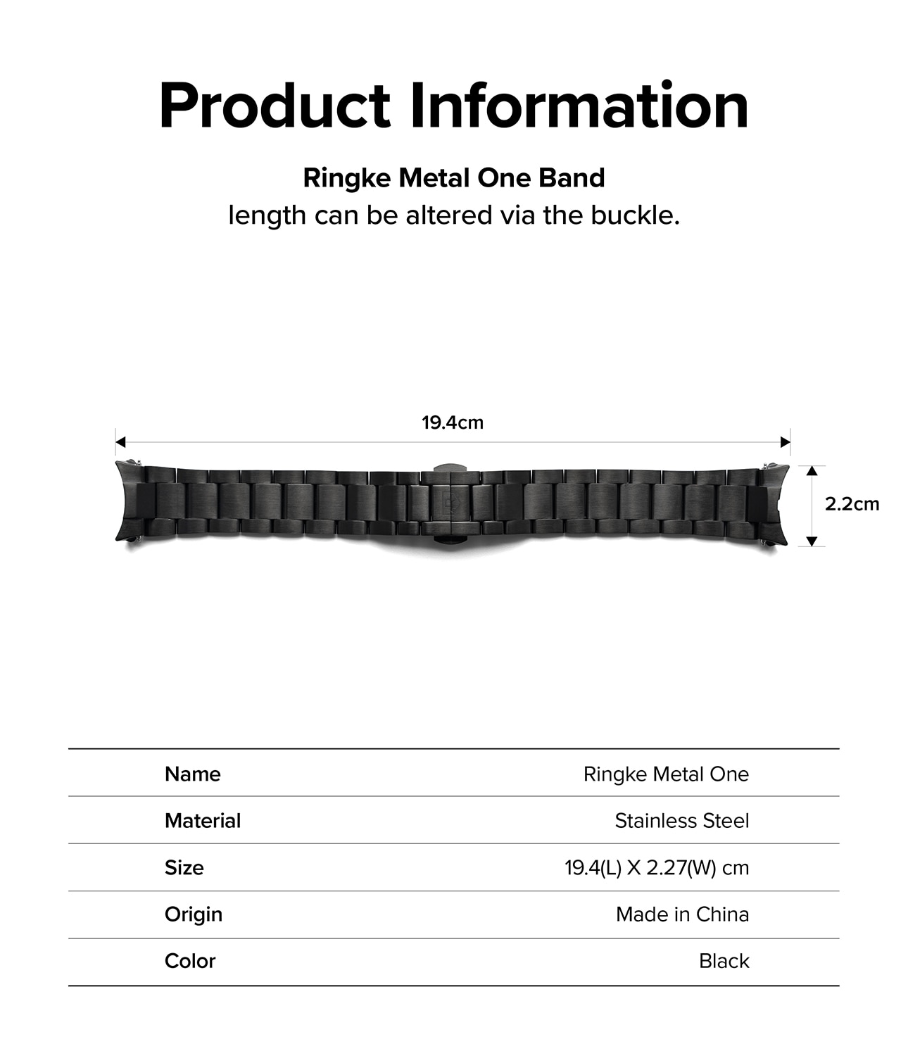 Metal One Cinturino Samsung Galaxy Watch 6 Classic 47mm Nero
