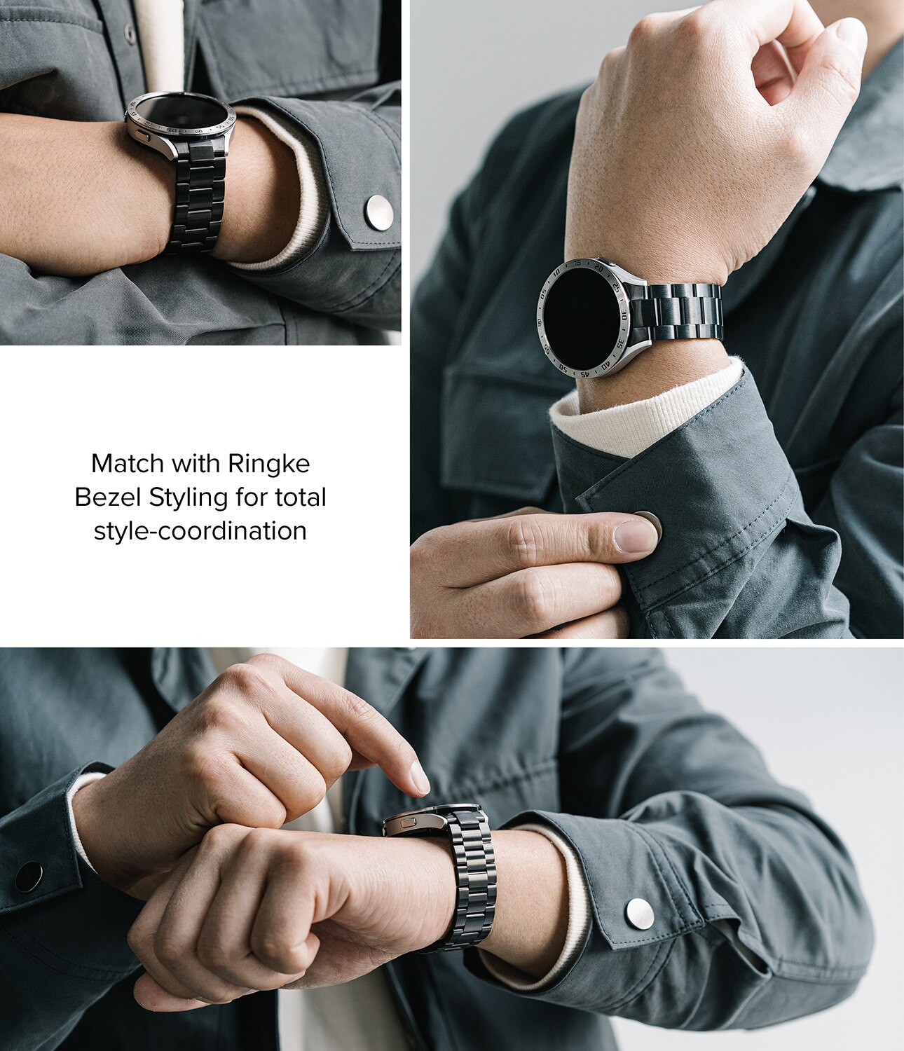 Metal One Cinturino Samsung Galaxy Watch 6 40mm Nero