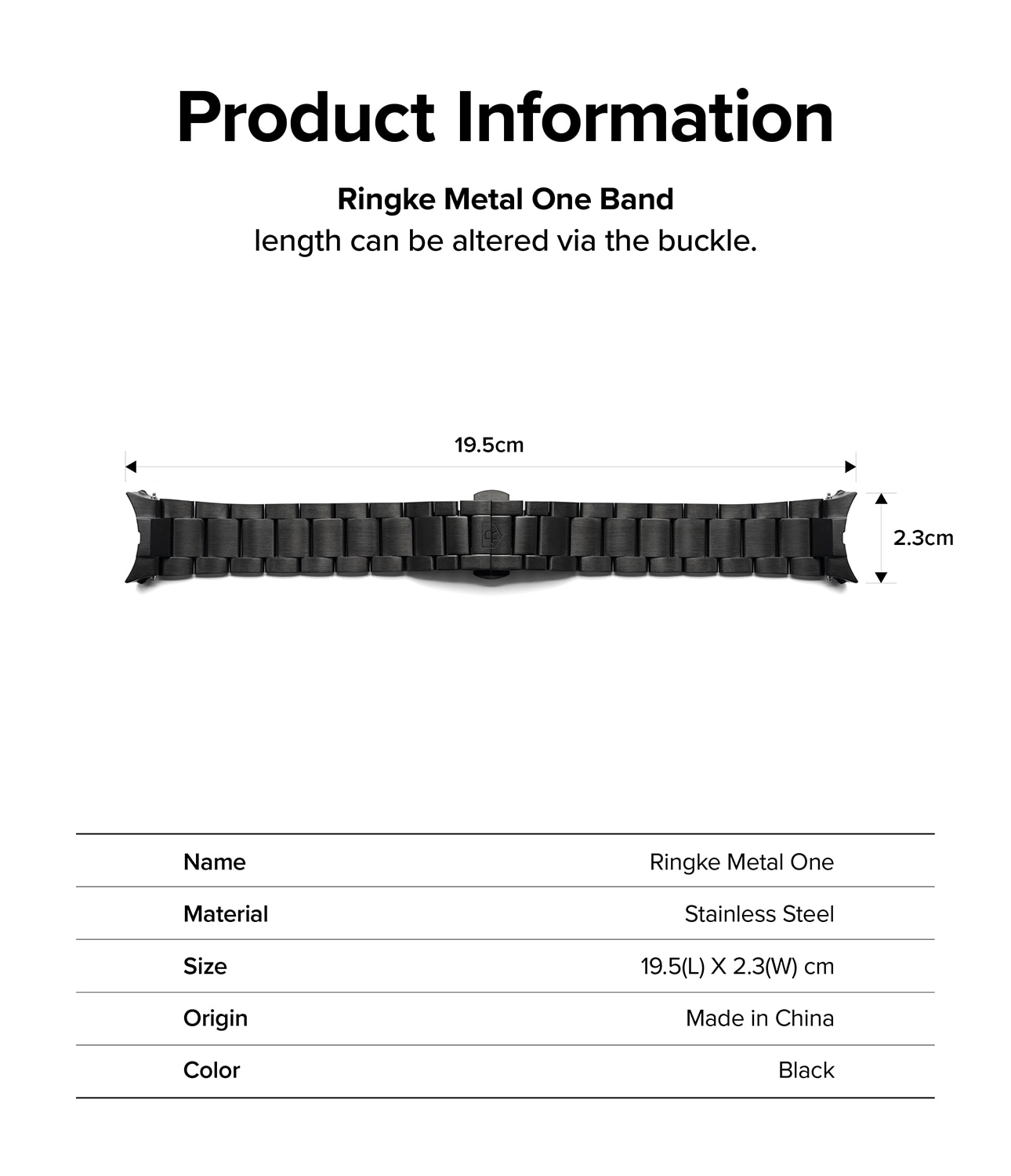 Metal One Cinturino Samsung Galaxy Watch 6 40mm Nero