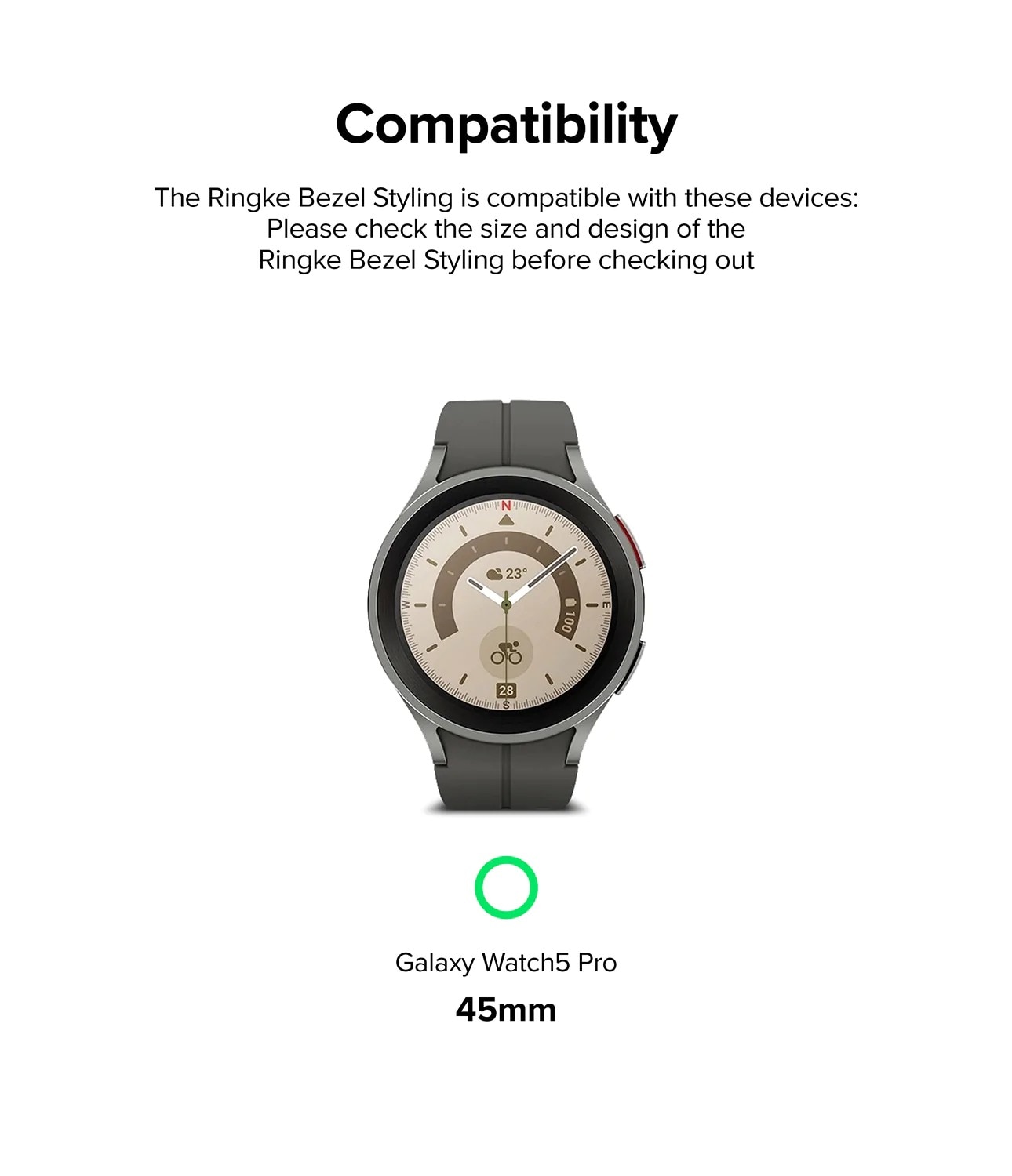 Bezel Styling Samsung Galaxy Watch 5 Pro 45mm Nero