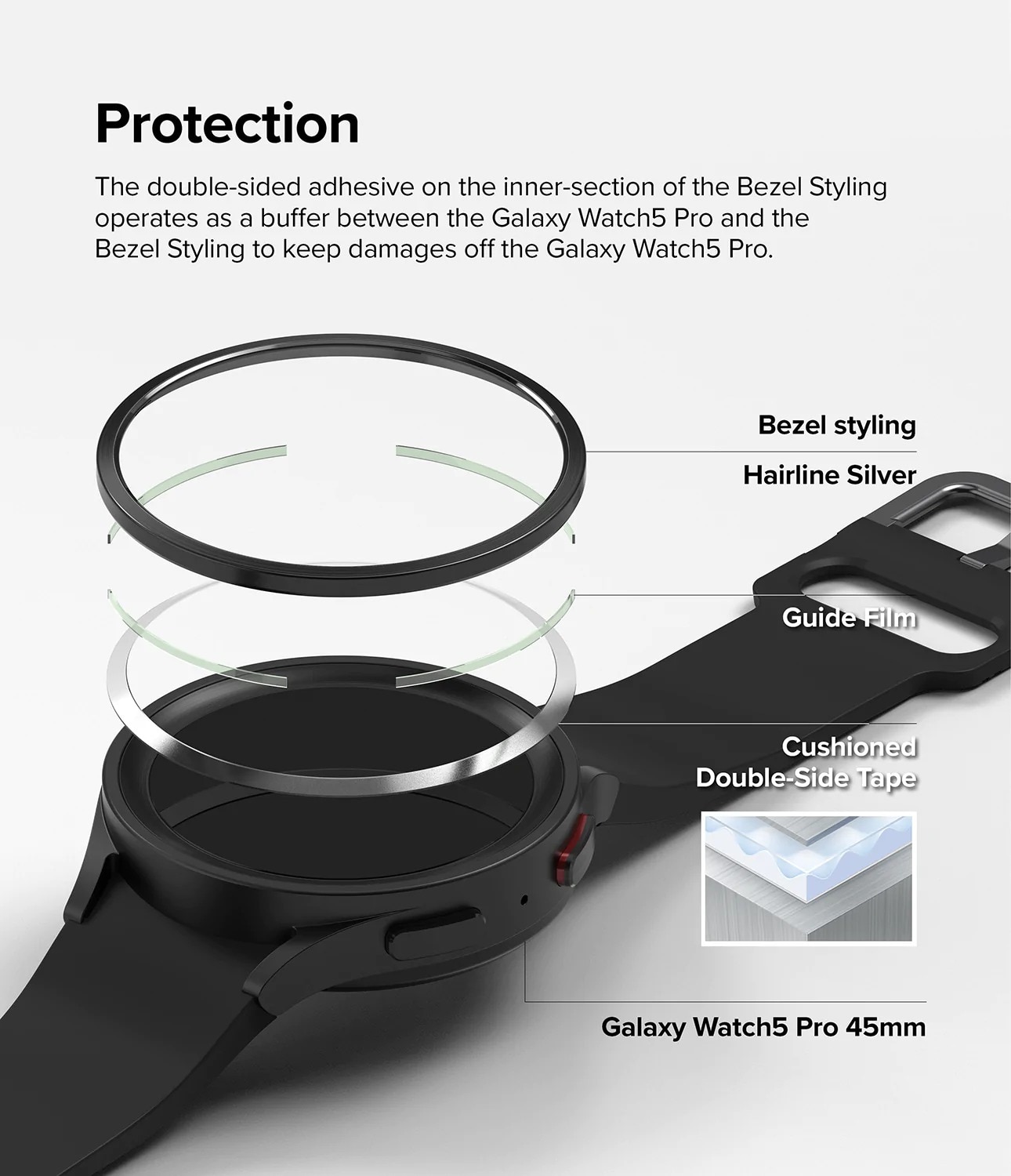 Bezel Styling Samsung Galaxy Watch 5 Pro 45mm Nero