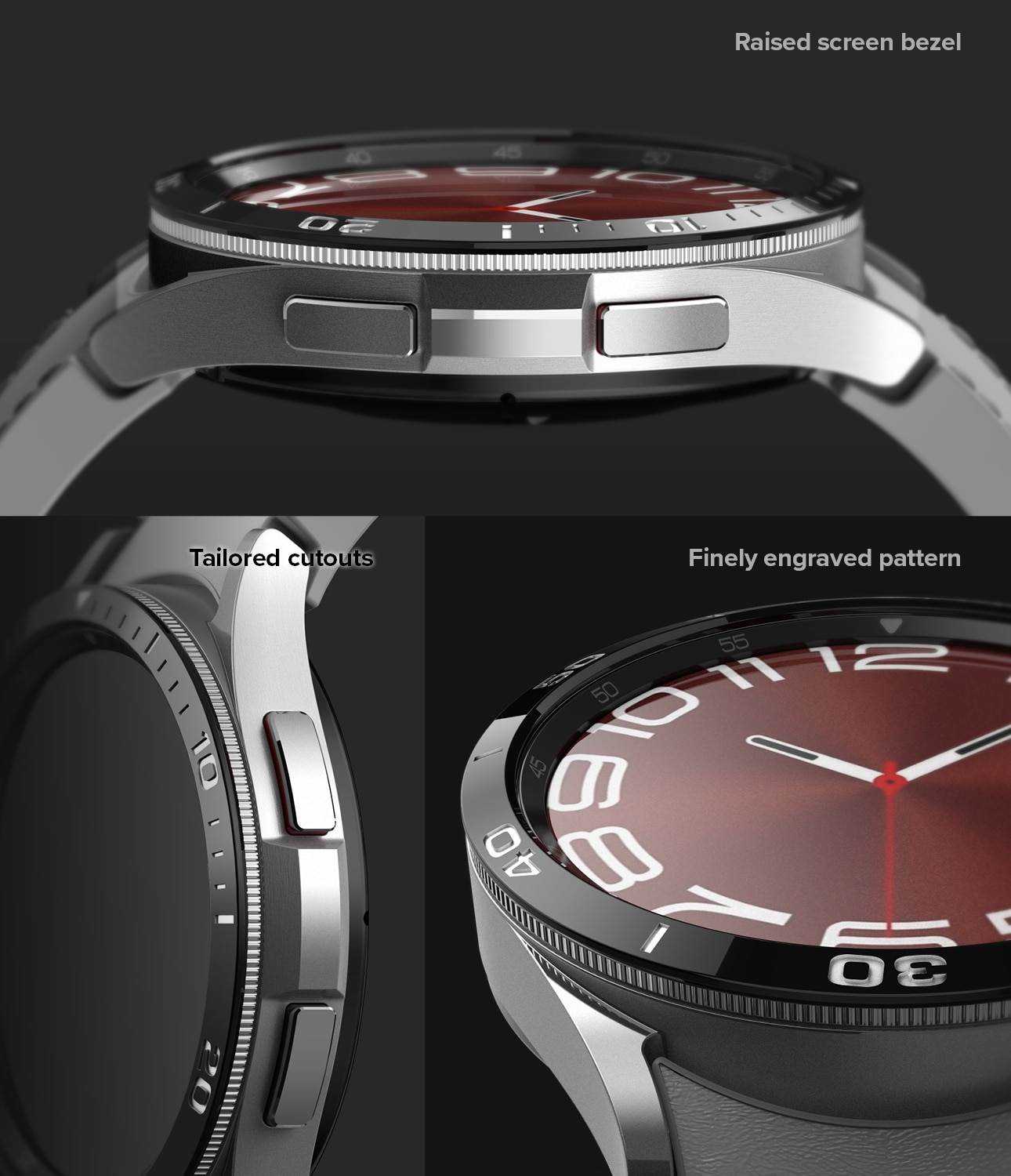 Bezel Styling Samsung Galaxy Watch 6 Classic 43mm nero