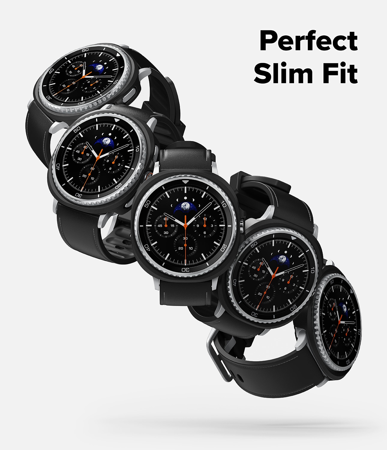 Cover Slim (2 pezzi) Samsung Galaxy Watch 8 Classic Matte Black & Clear
