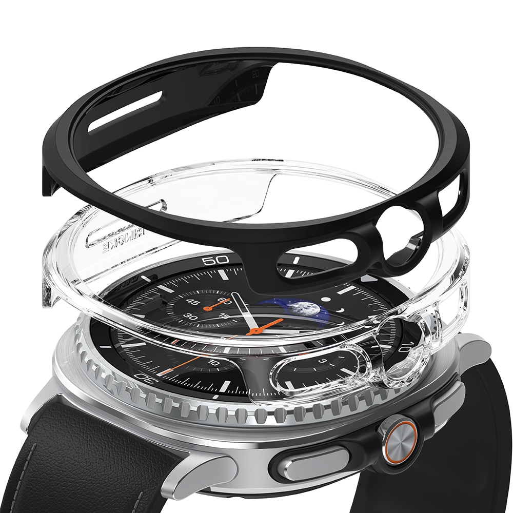 Cover Slim (2 pezzi) Samsung Galaxy Watch 8 Classic Matte Black & Clear
