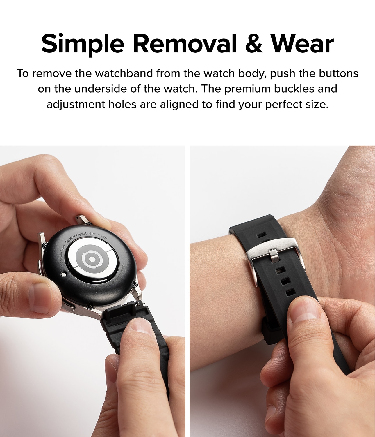 Rubber One Bold Band Withings ScanWatch Nova Black