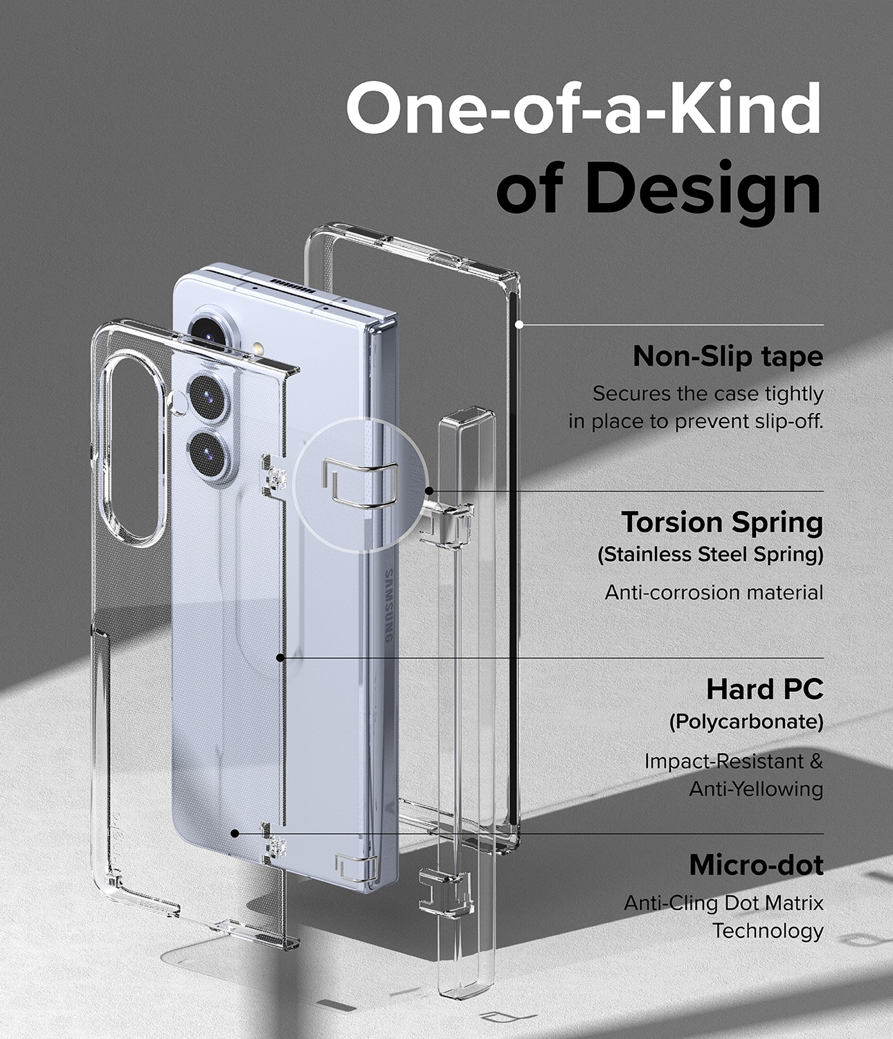 Cover Slim Hinge Samsung Galaxy Z Fold 5 Clear