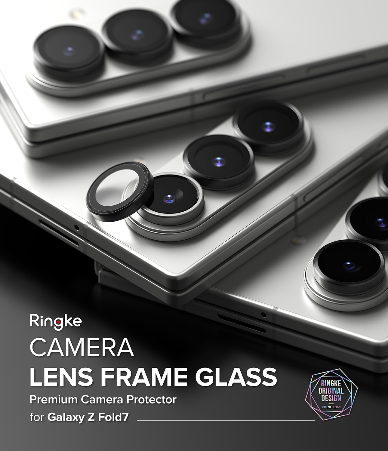 Camera Lens Frame Glass (2 pezzi) Samsung Galaxy Z Fold 7 Black