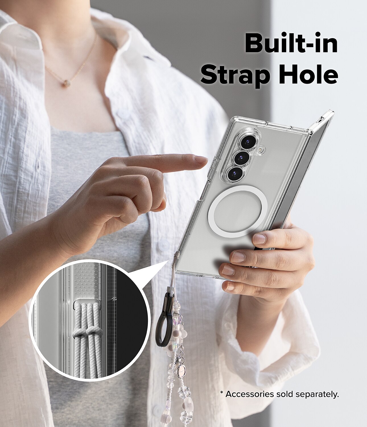 Cover Fusion Magnetic Samsung Galaxy Z Fold 7 Trasparente