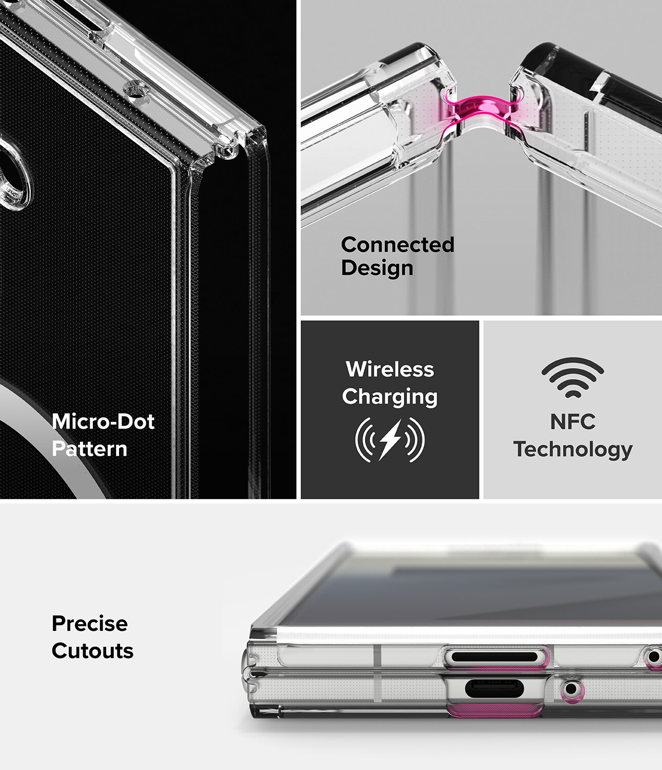 Cover Fusion Magnetic Samsung Galaxy Z Fold 7 Trasparente