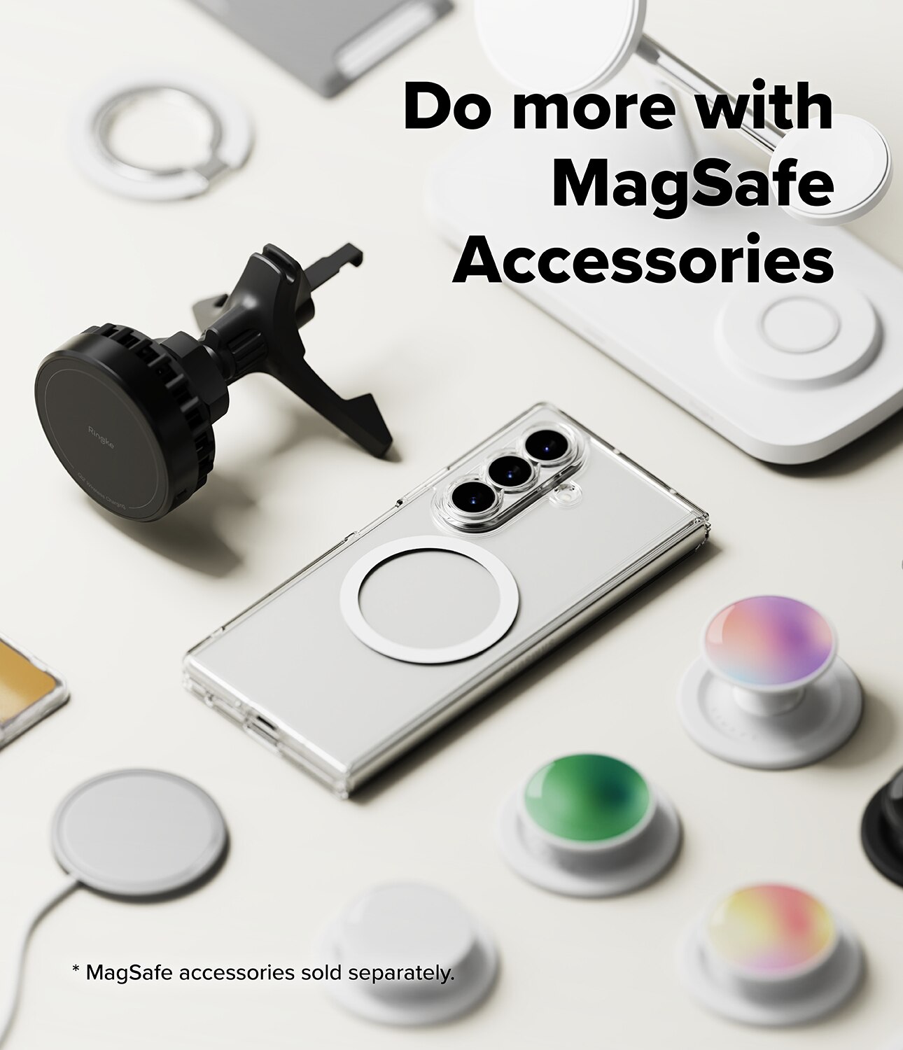 Cover Fusion Magnetic Samsung Galaxy Z Fold 7 Trasparente