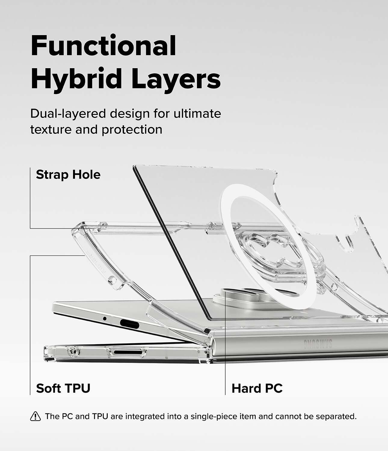 Cover Fusion Magnetic Samsung Galaxy Z Fold 7 Trasparente
