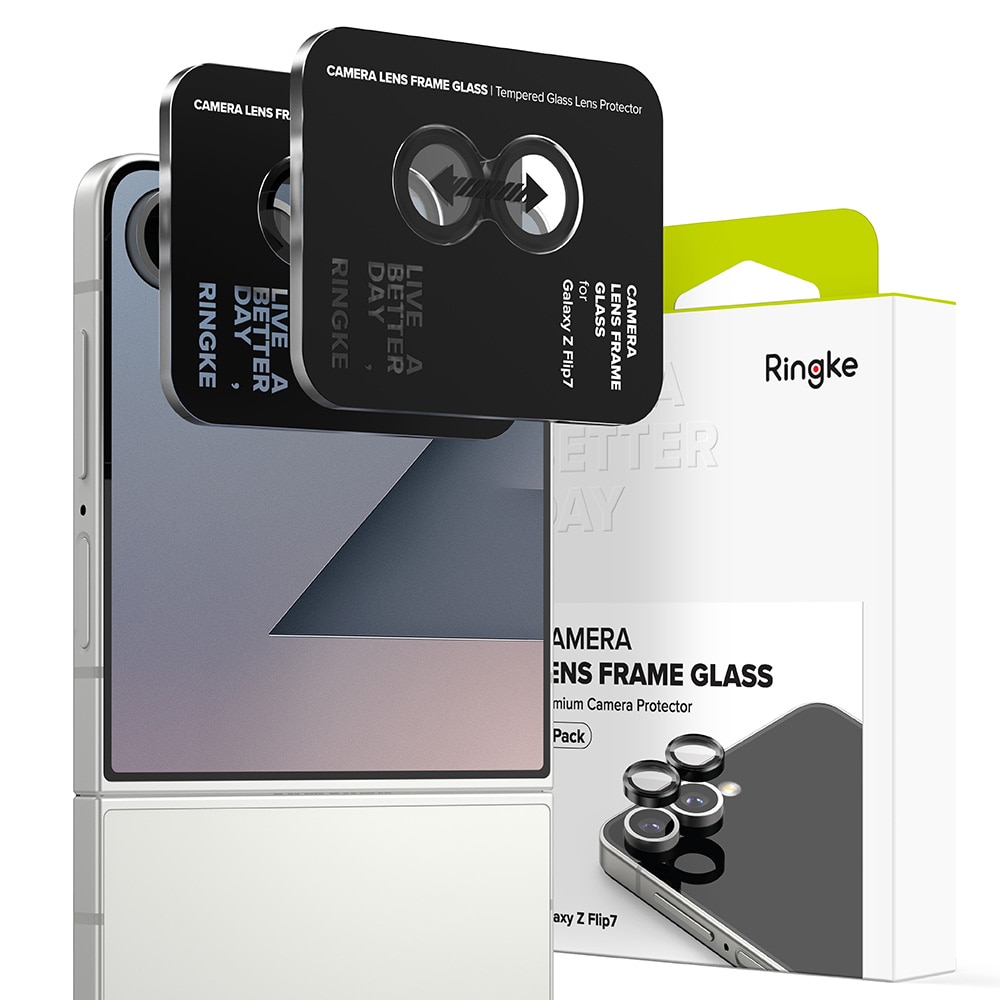 Camera Lens Frame Glass (2 pezzi) Samsung Galaxy Z Flip 7 Black