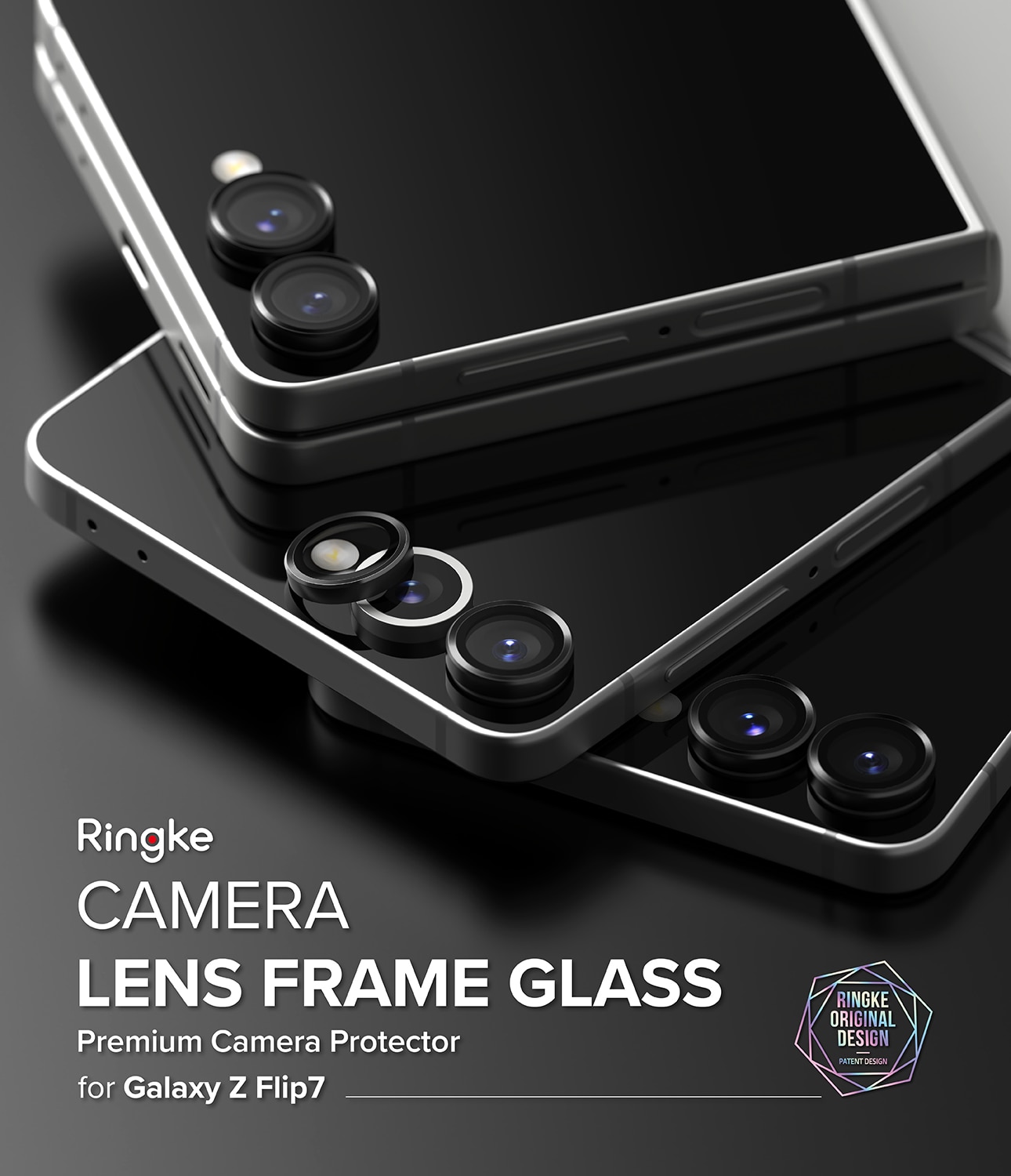 Camera Lens Frame Glass (2 pezzi) Samsung Galaxy Z Flip 7 Black