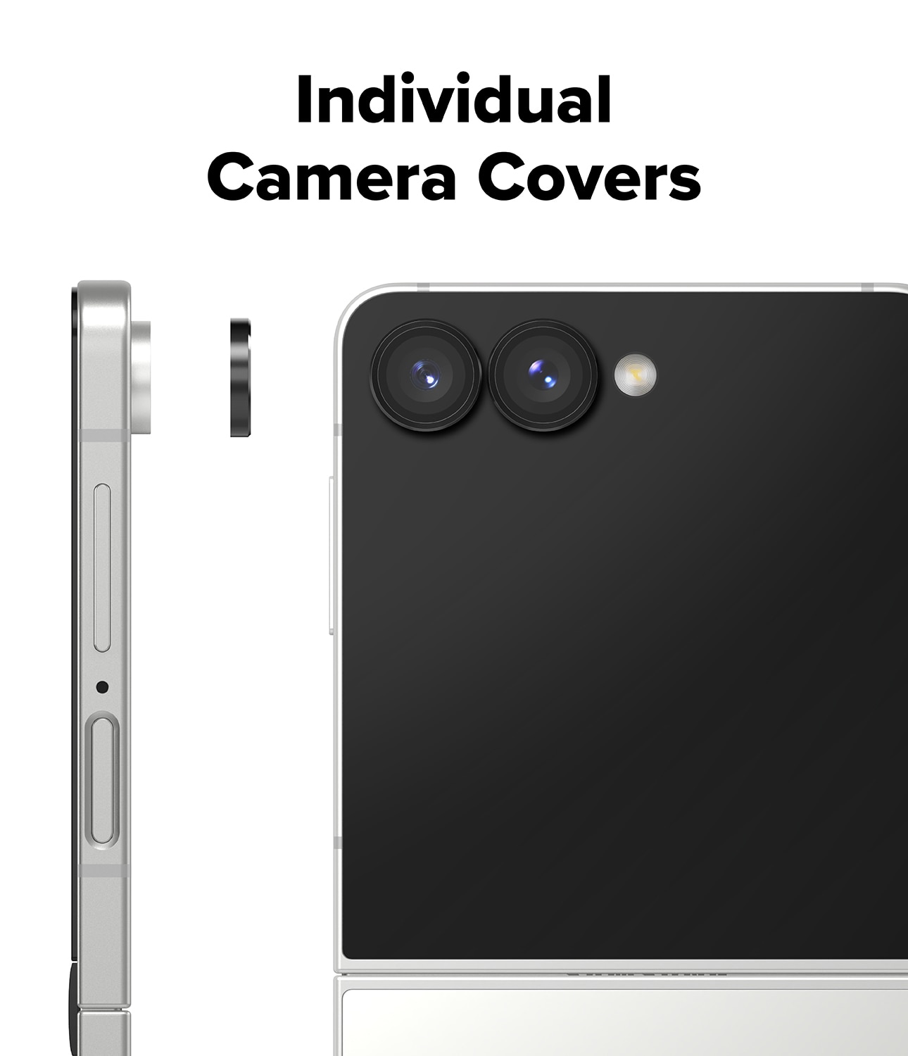 Camera Lens Frame Glass (2 pezzi) Samsung Galaxy Z Flip 7 Black