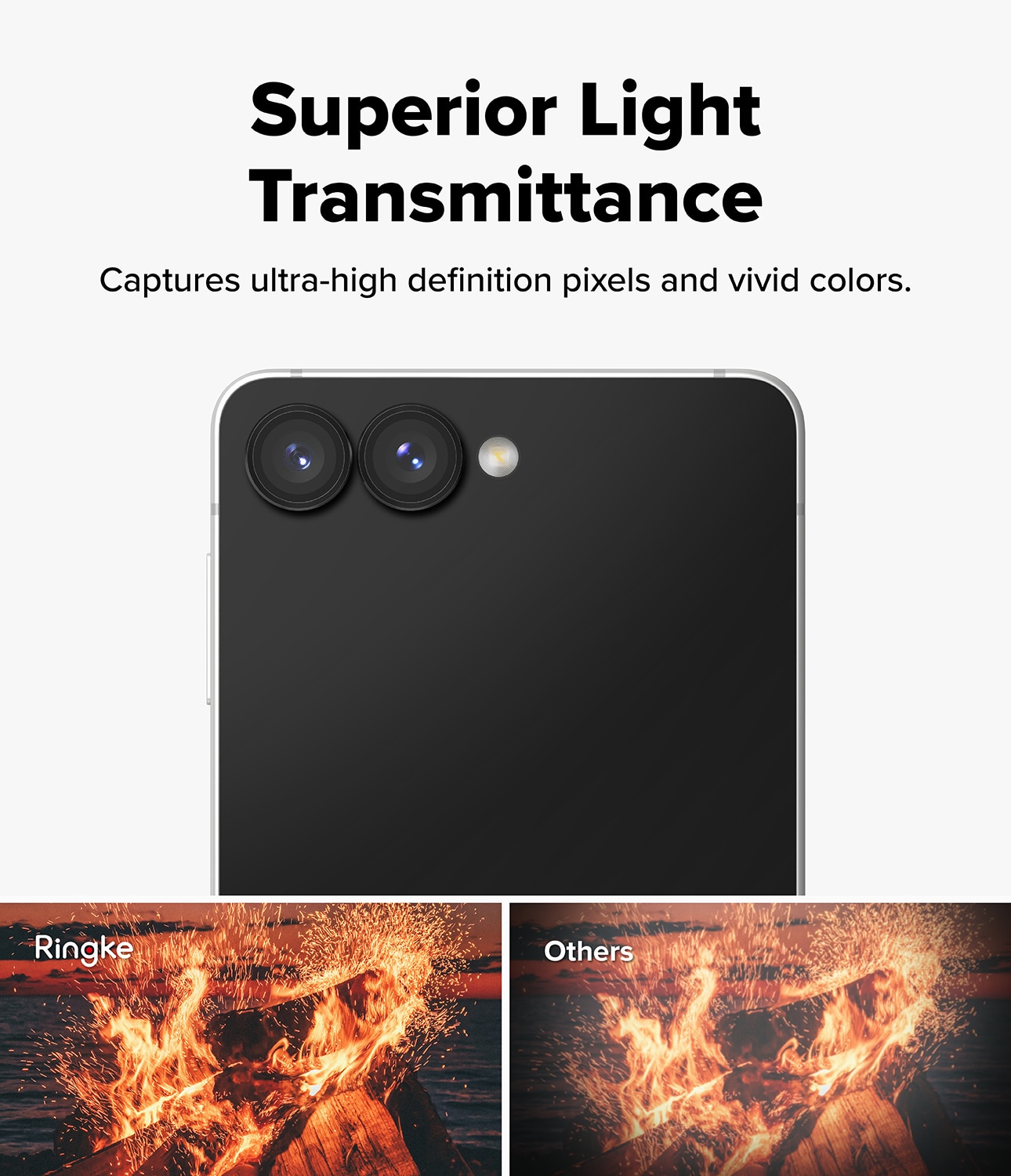 Camera Lens Frame Glass (2 pezzi) Samsung Galaxy Z Flip 7 Black