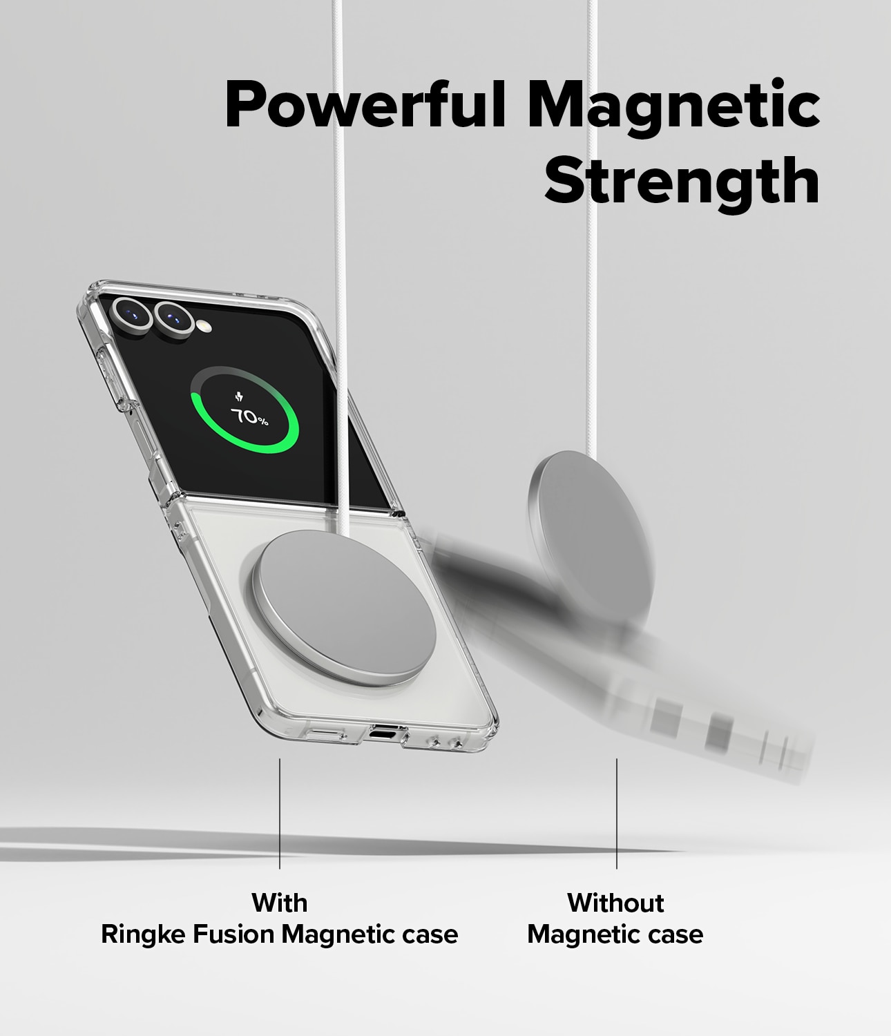 Cover Fusion Magnetic Samsung Galaxy Z Flip 7 Trasparente