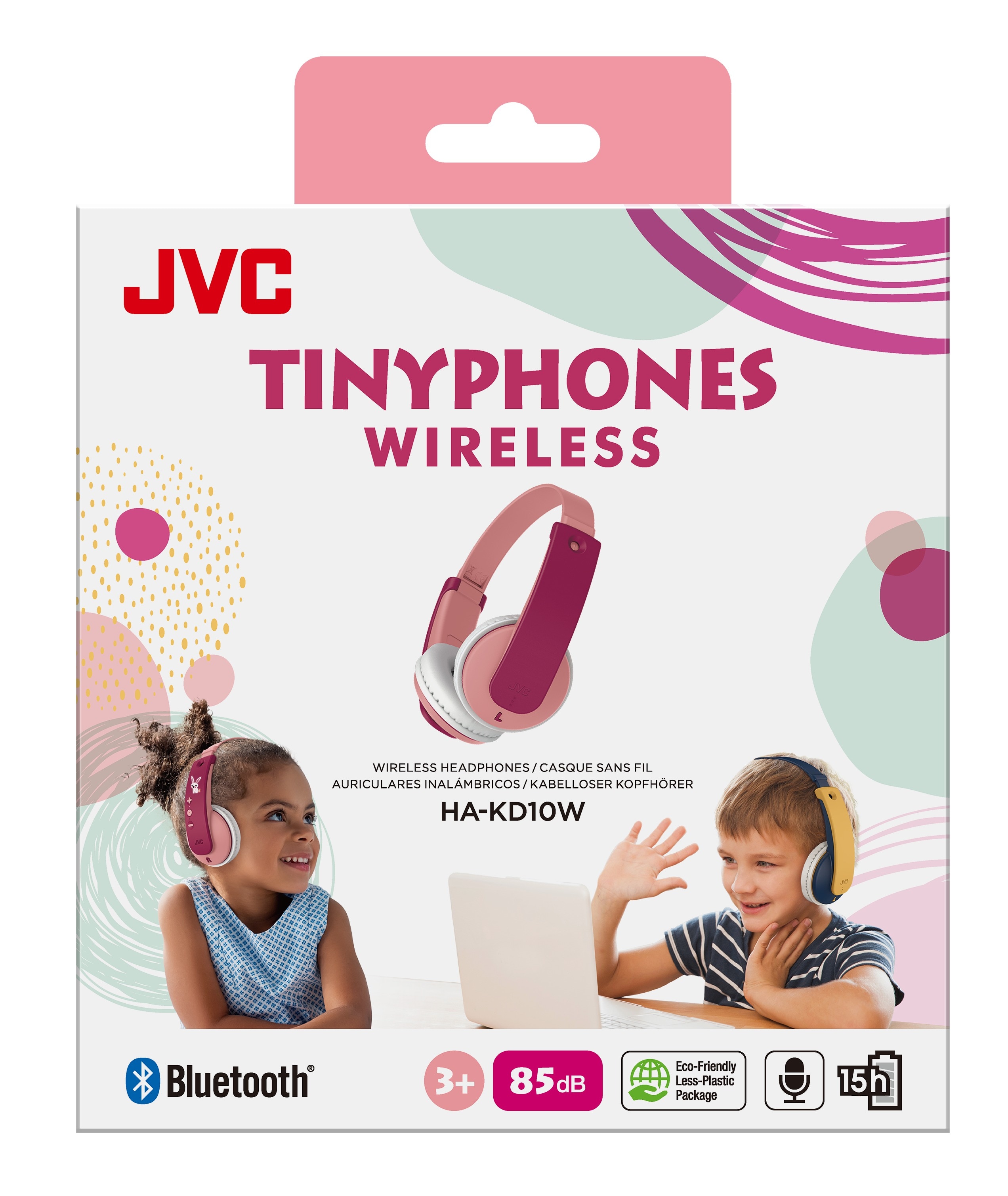 Tinyphones On-Ear Wireless Cuffie per bambini, rosa