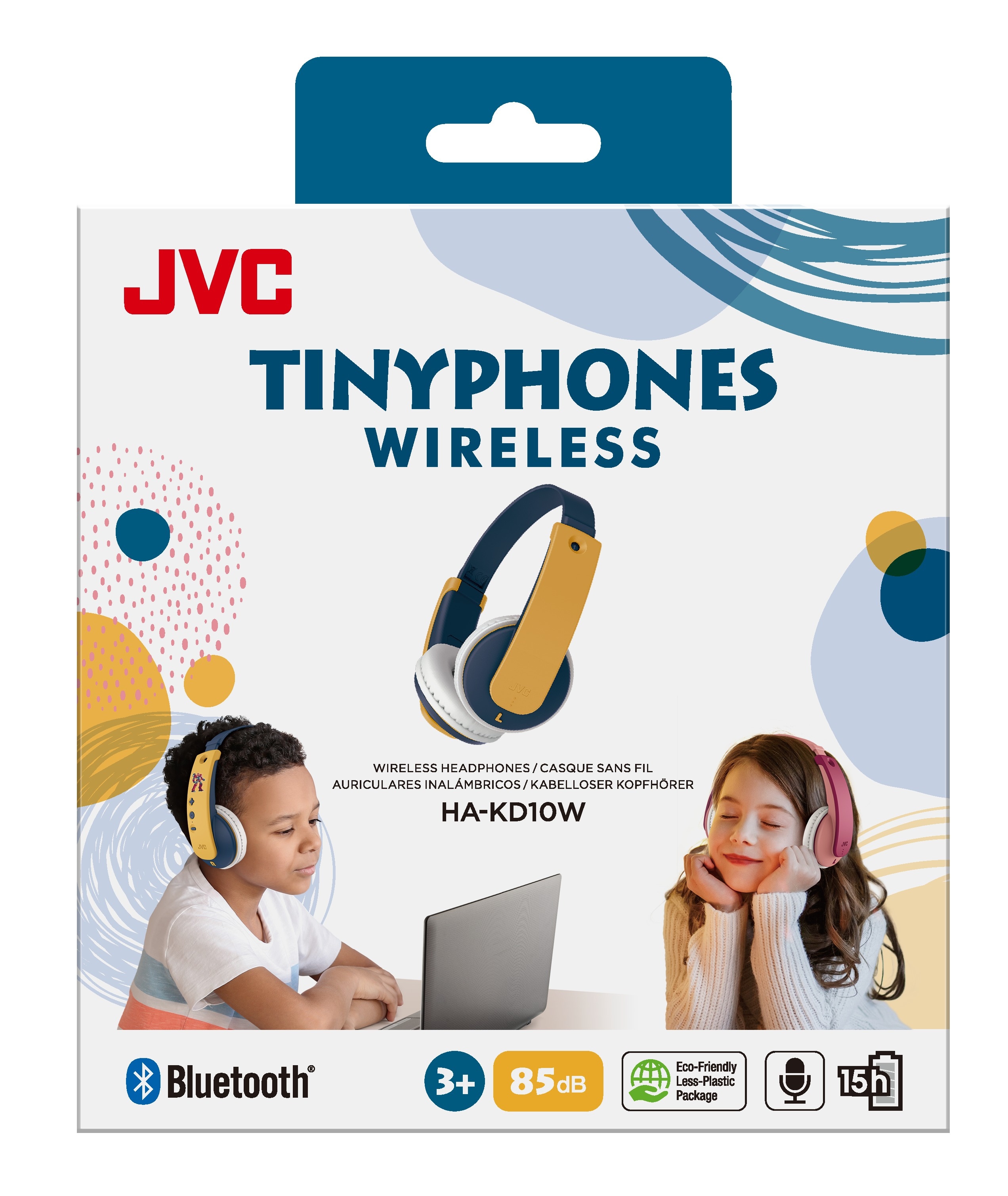 Tinyphones On-Ear Wireless Cuffie per bambini, giallo