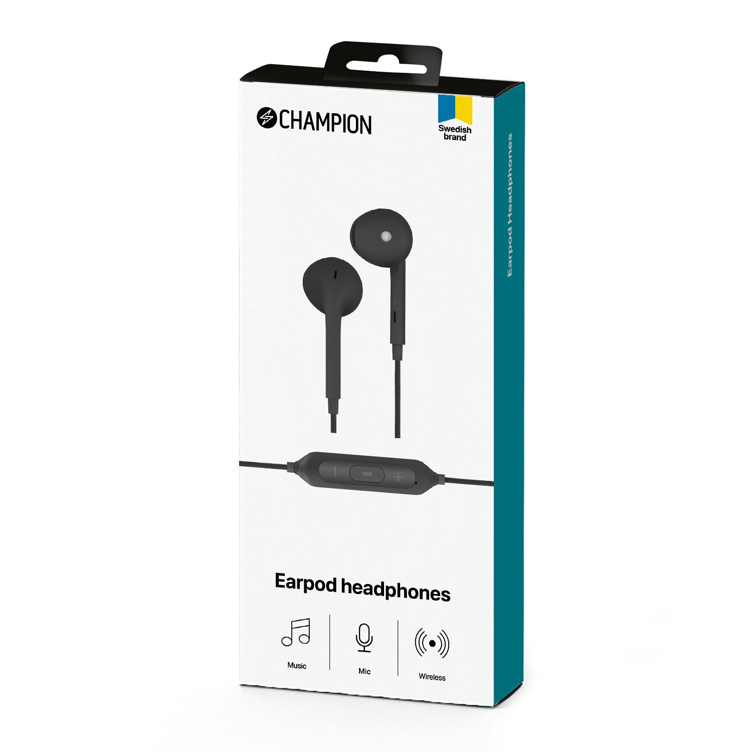 Wireless EarBud Cuffie nero