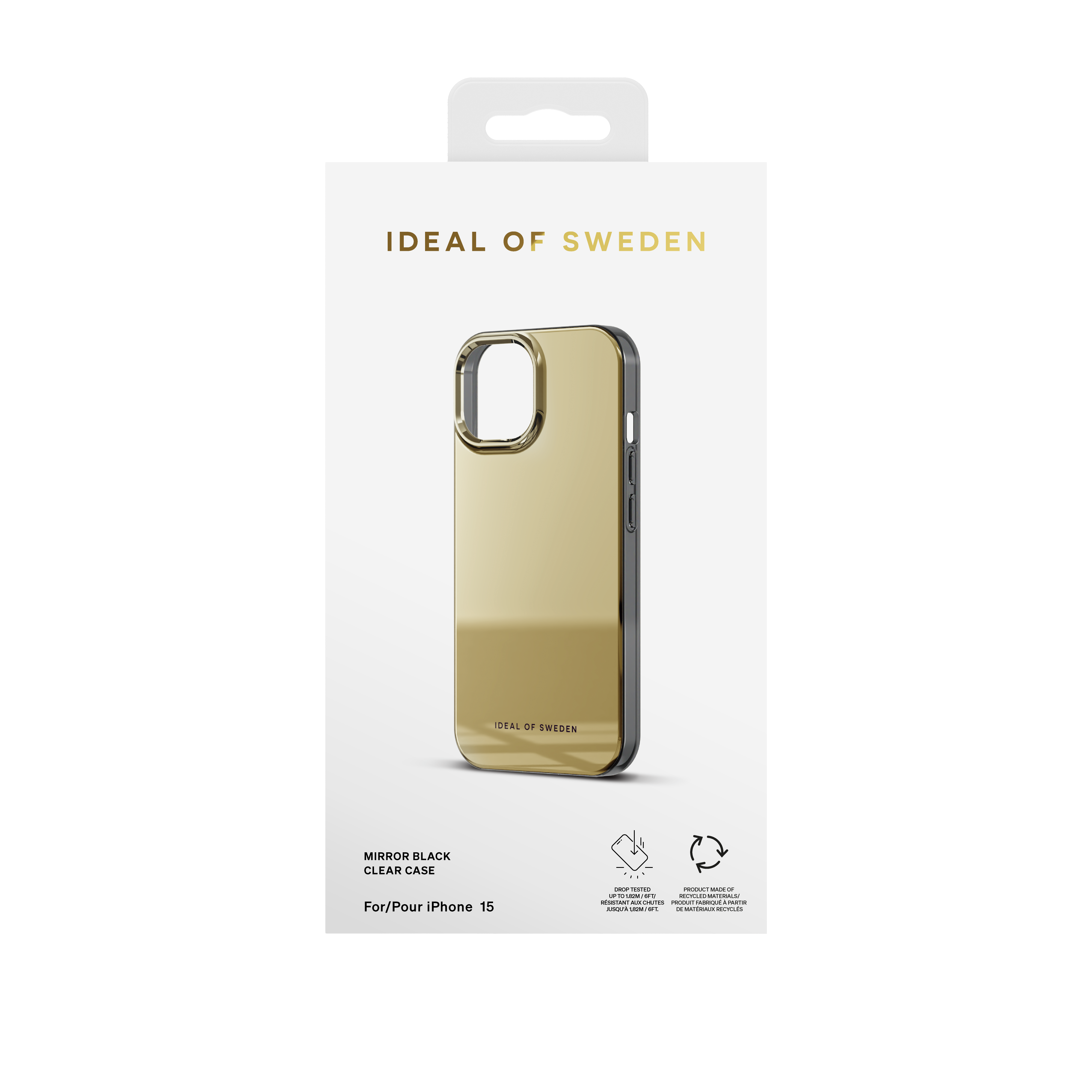 Clear Cover iPhone 15 Mirror Gold