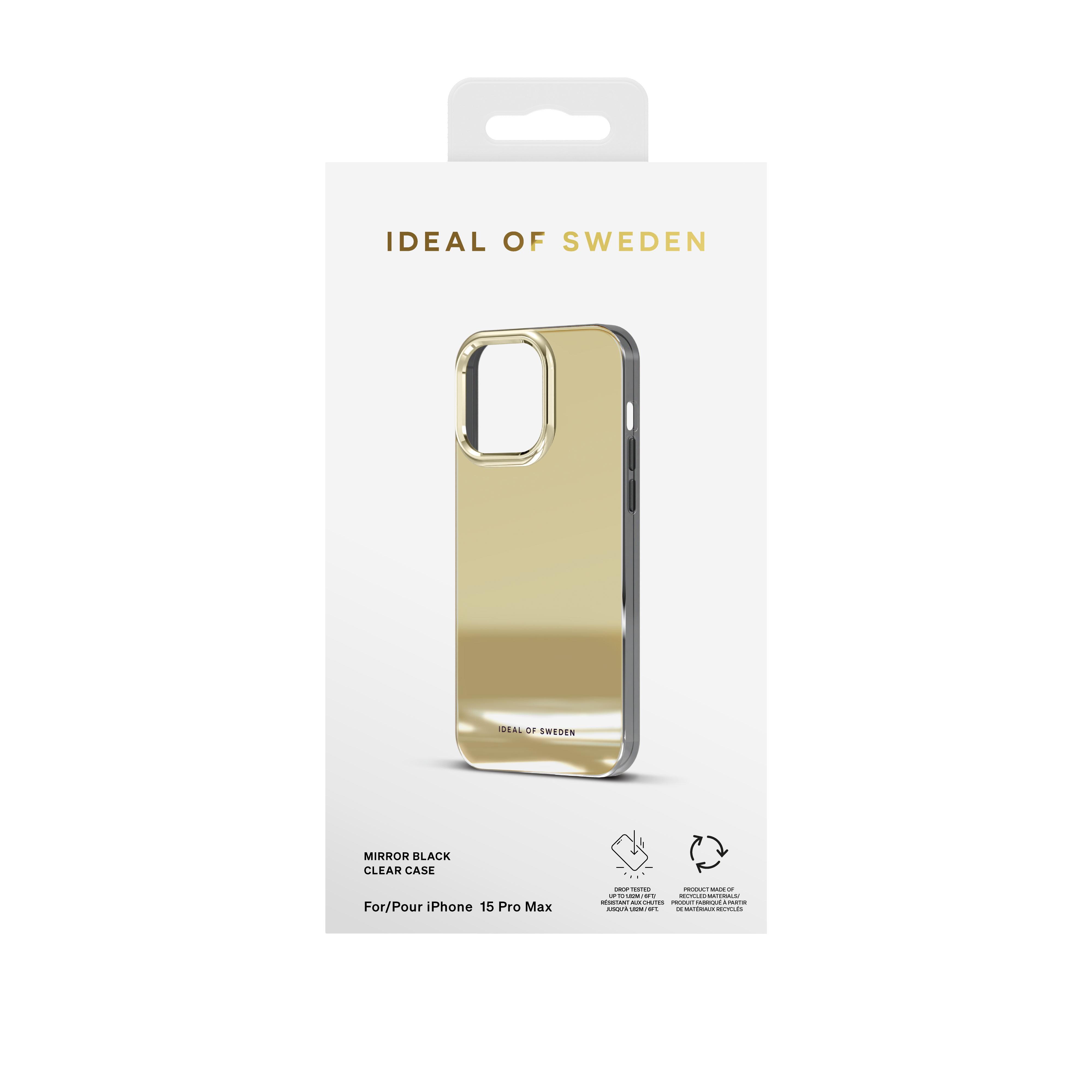 Clear Cover iPhone 15 Pro Max Mirror Gold