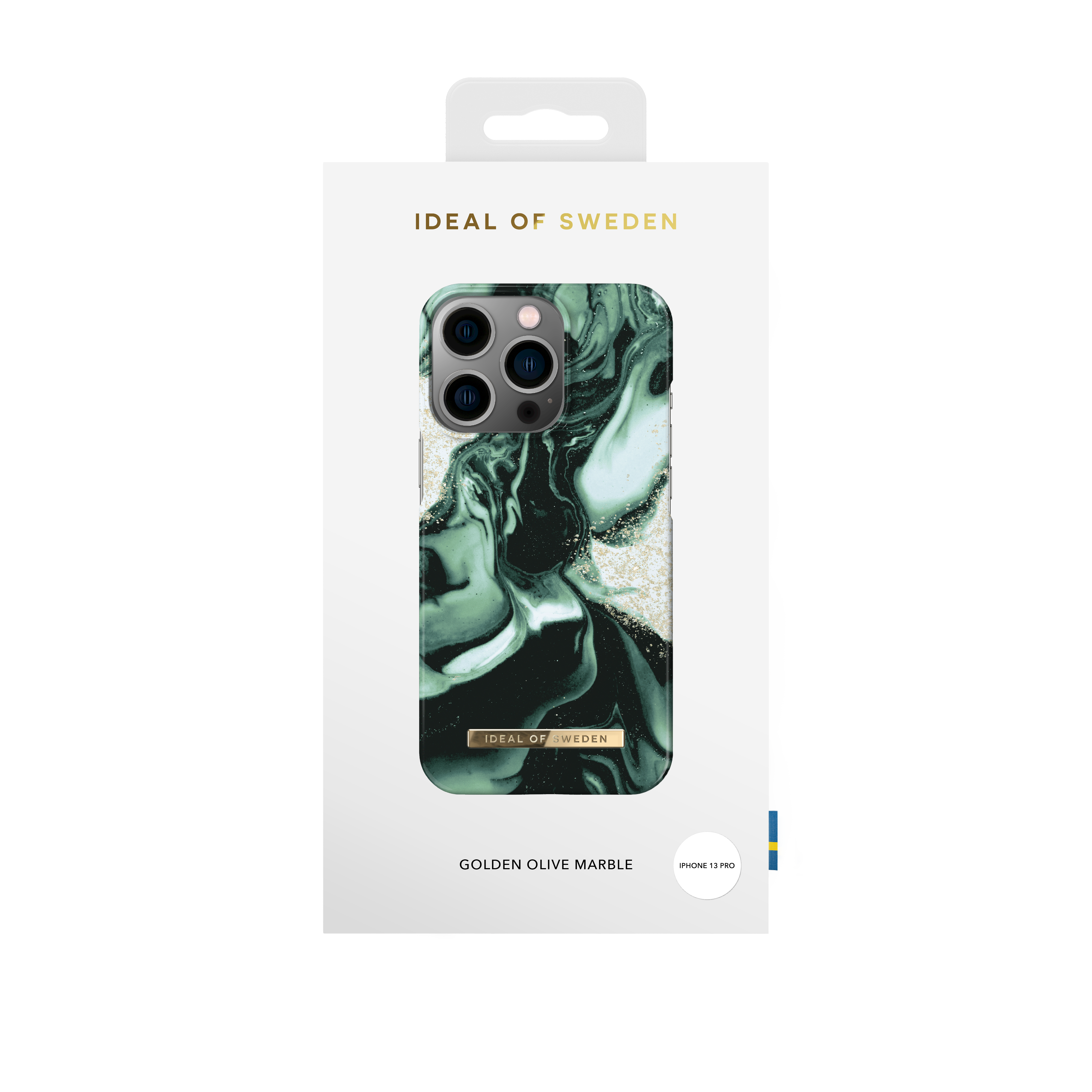 Cover Fashion Case iPhone 13 Pro Golden Olive Marble