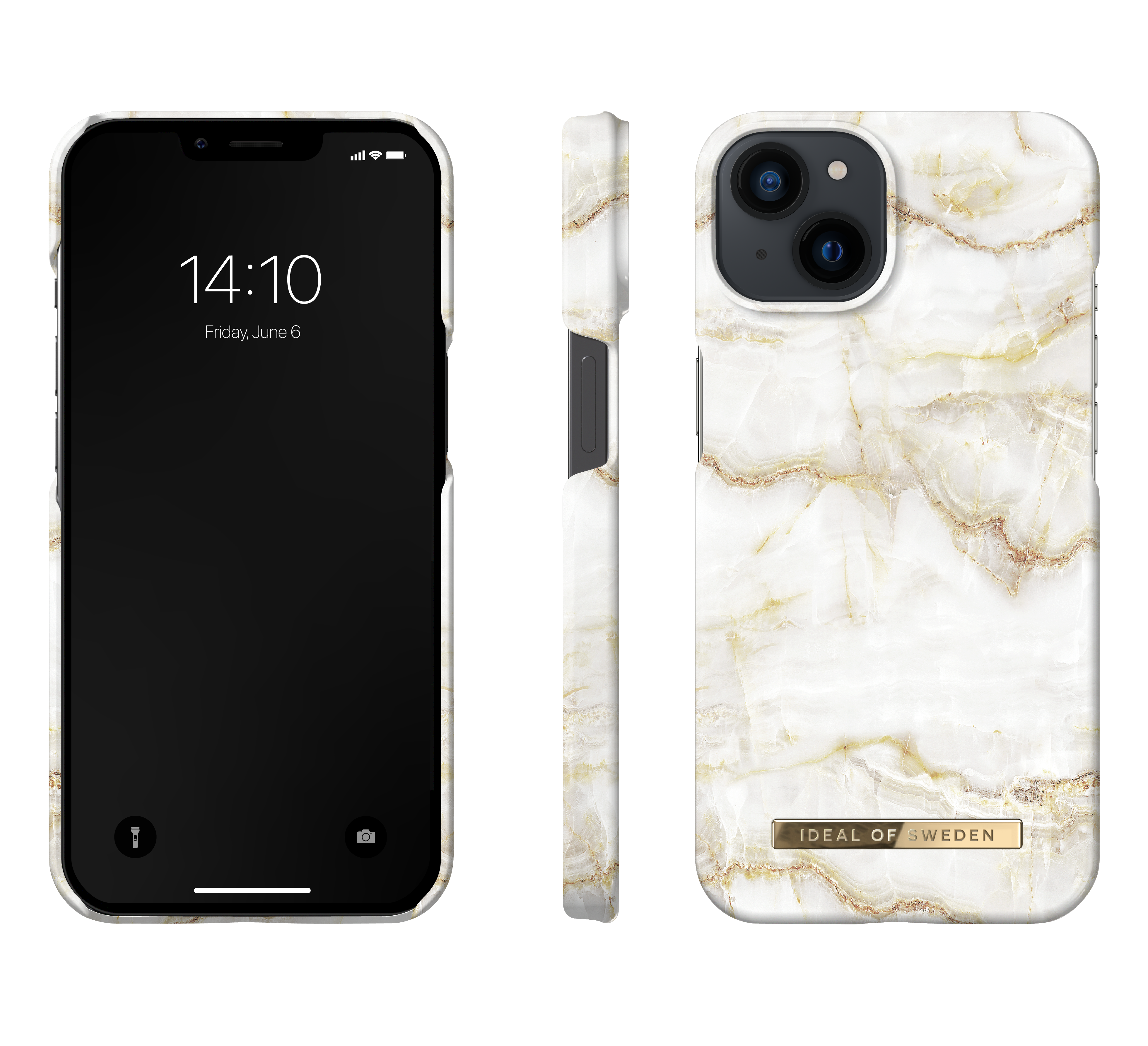 Cover Fashion Case iPhone 13 Golden Pearl Marble