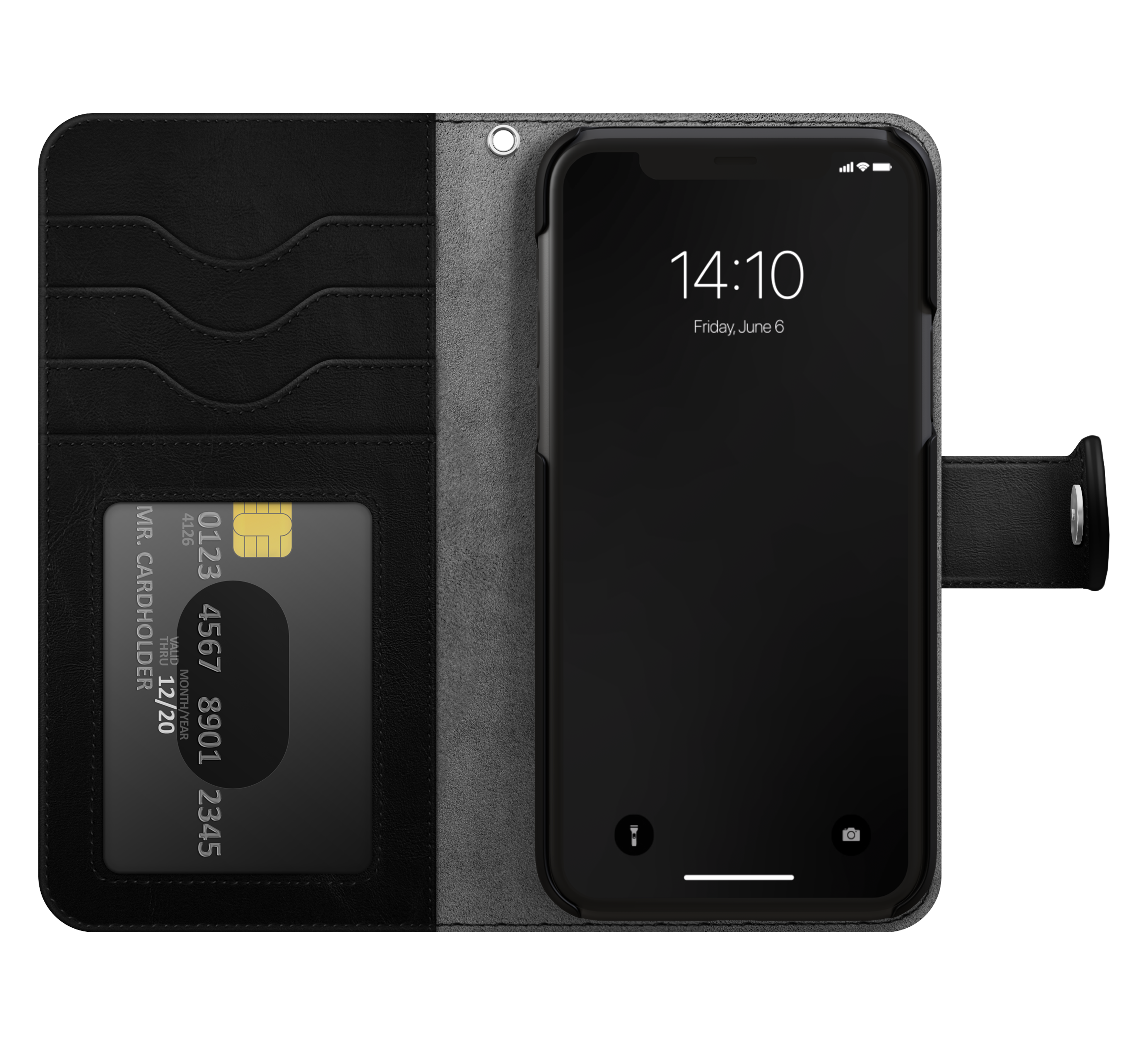 Cover portafoglio Magnet Wallet+ iPhone 12 Mini Black