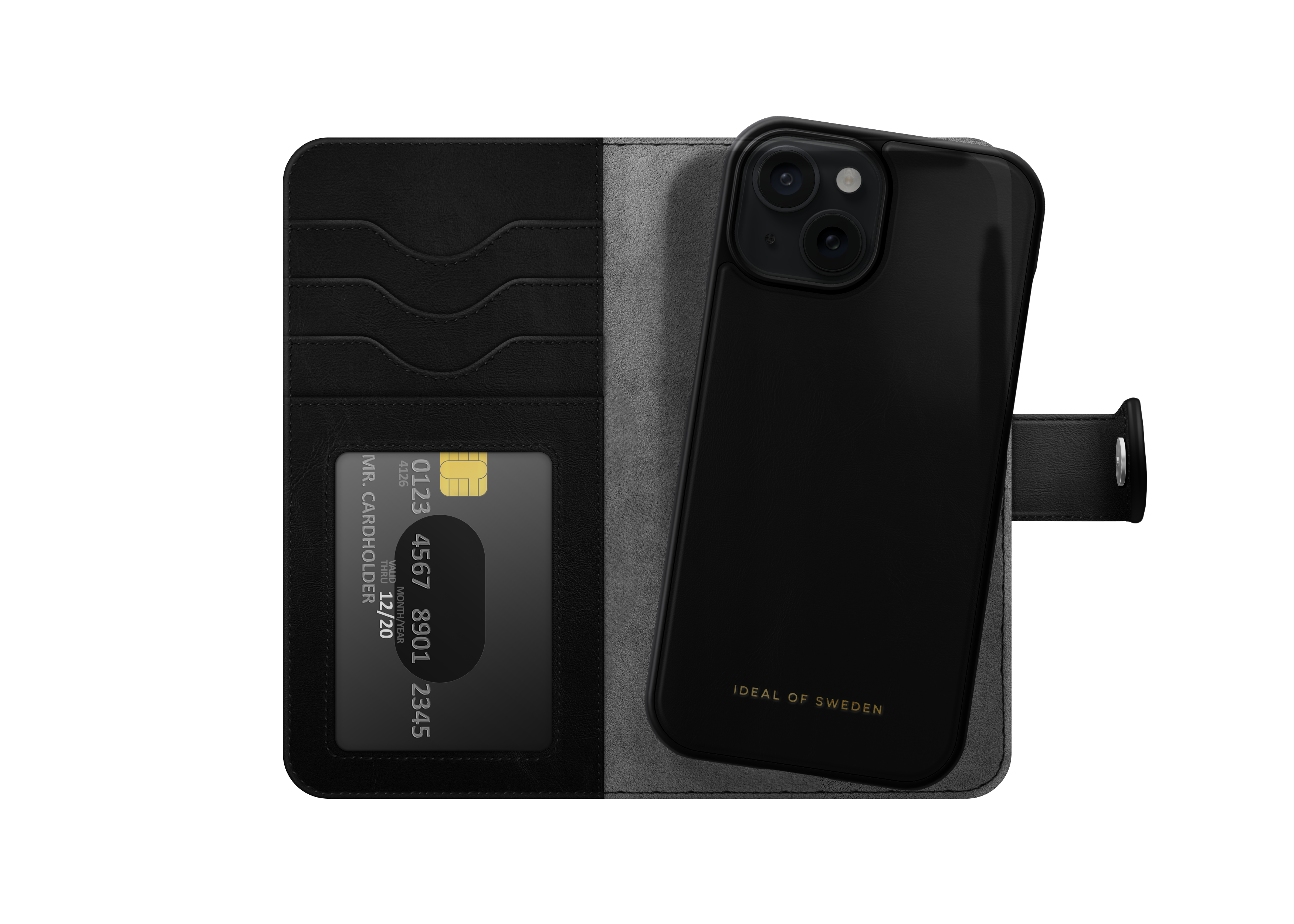 Cover portafoglio Magnet Wallet+ iPhone 15 Black