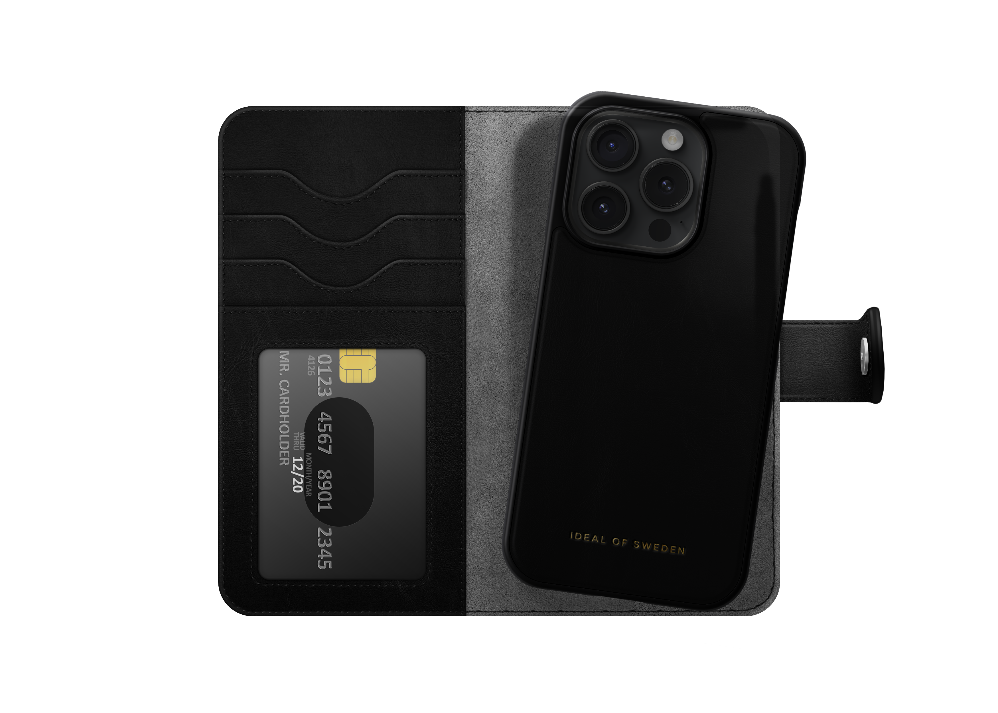 Cover portafoglio Magnet Wallet+ iPhone 15 Pro Black