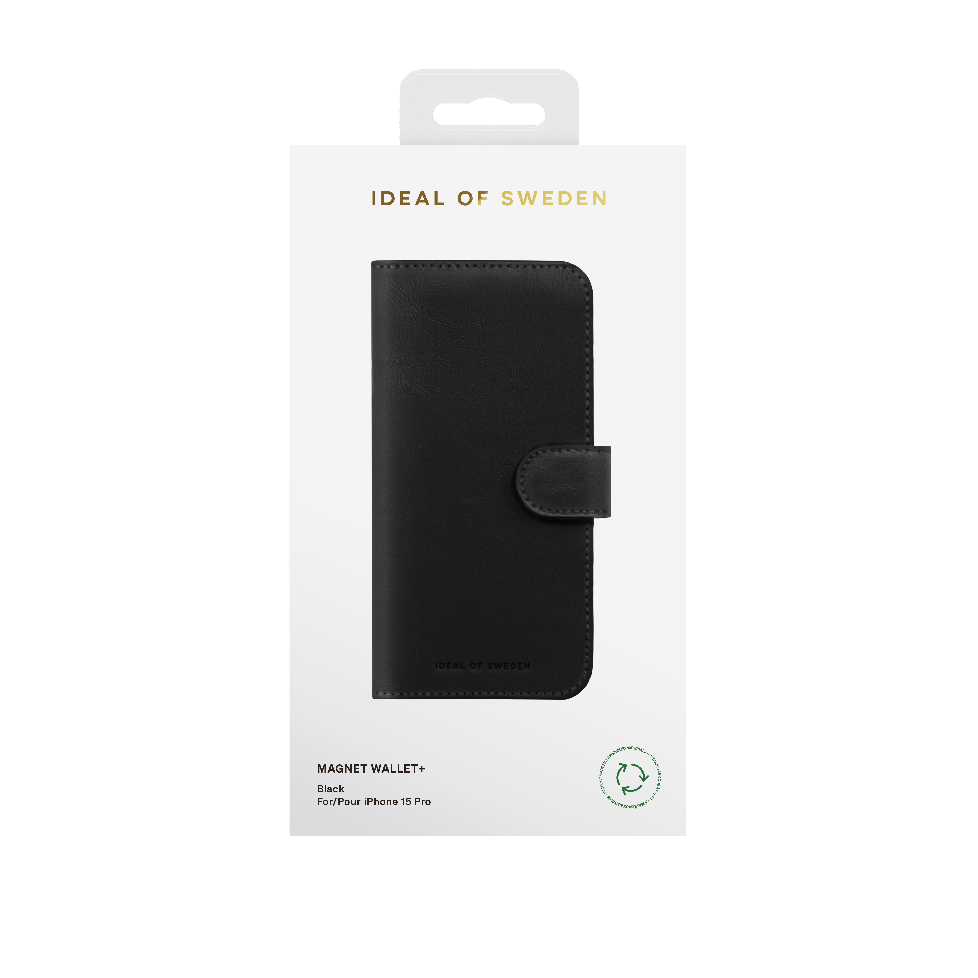 Cover portafoglio Magnet Wallet+ iPhone 15 Pro Black