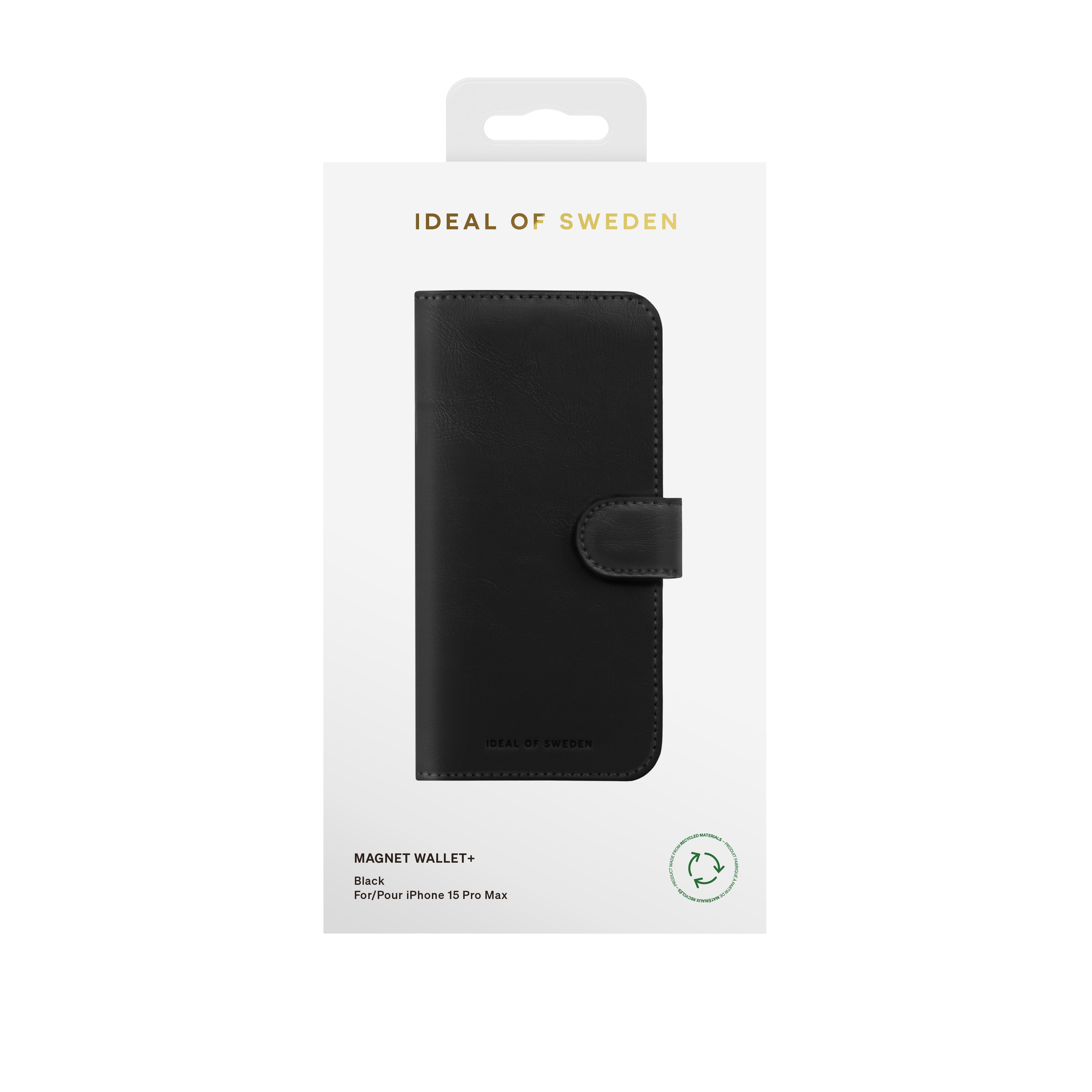 Cover portafoglio Magnet Wallet+ iPhone 15 Pro Max Black