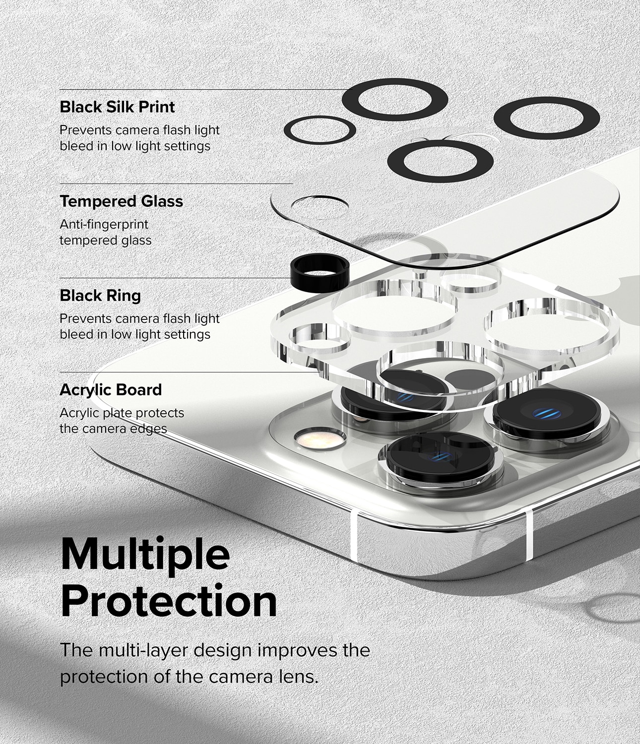 Camera Protector Glass (2 pezzi) iPhone 14 Pro Trasparente