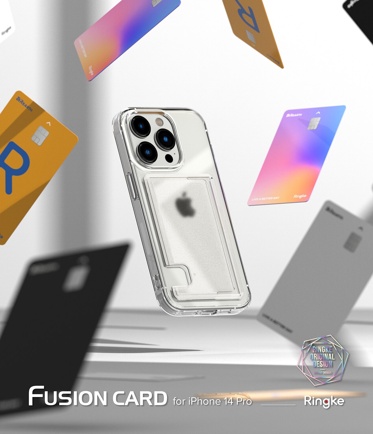 Cover Fusion Card iPhone 14 Pro trasparente