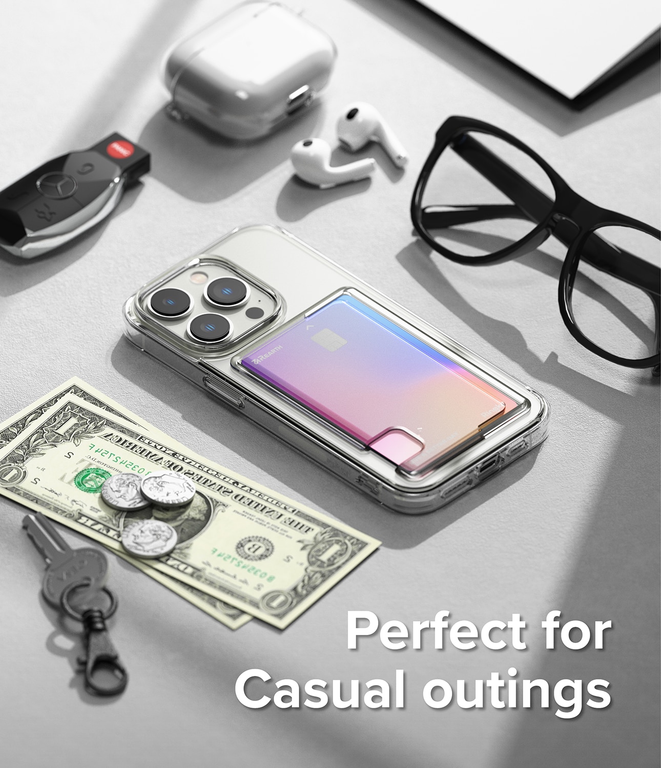 Cover Fusion Card iPhone 14 Pro trasparente